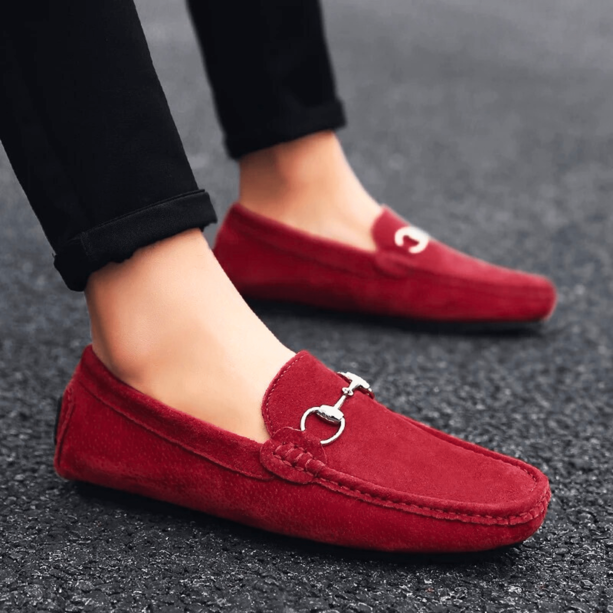 Milano Suede Leather Slip-Ons