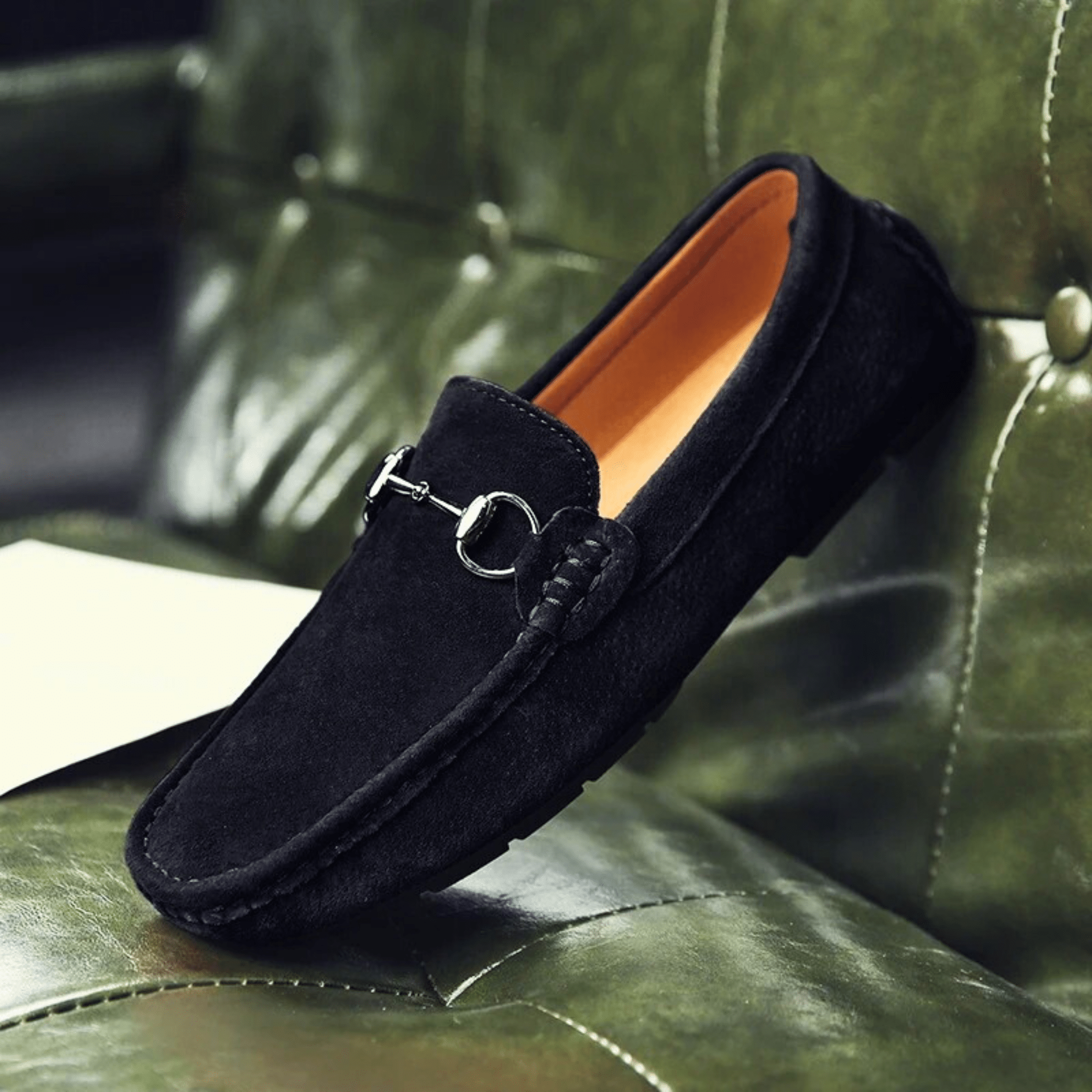 Milano Suede Leather Slip-Ons