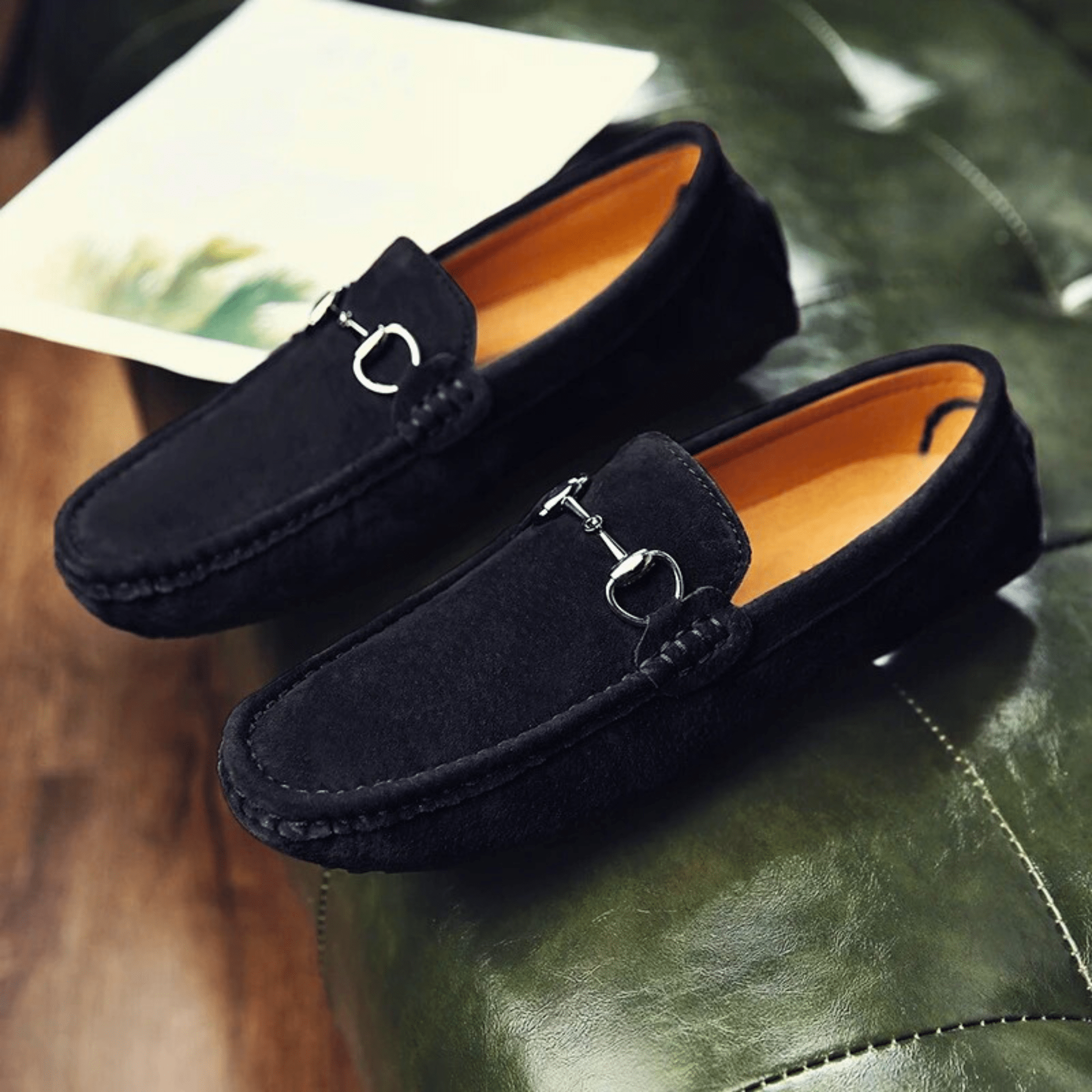 Milano Suede Leather Slip-Ons
