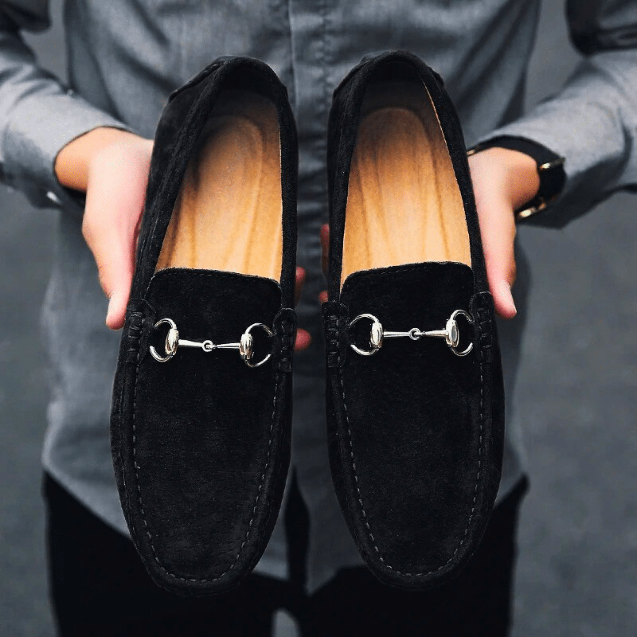 Milano Suede Leather Slip-Ons