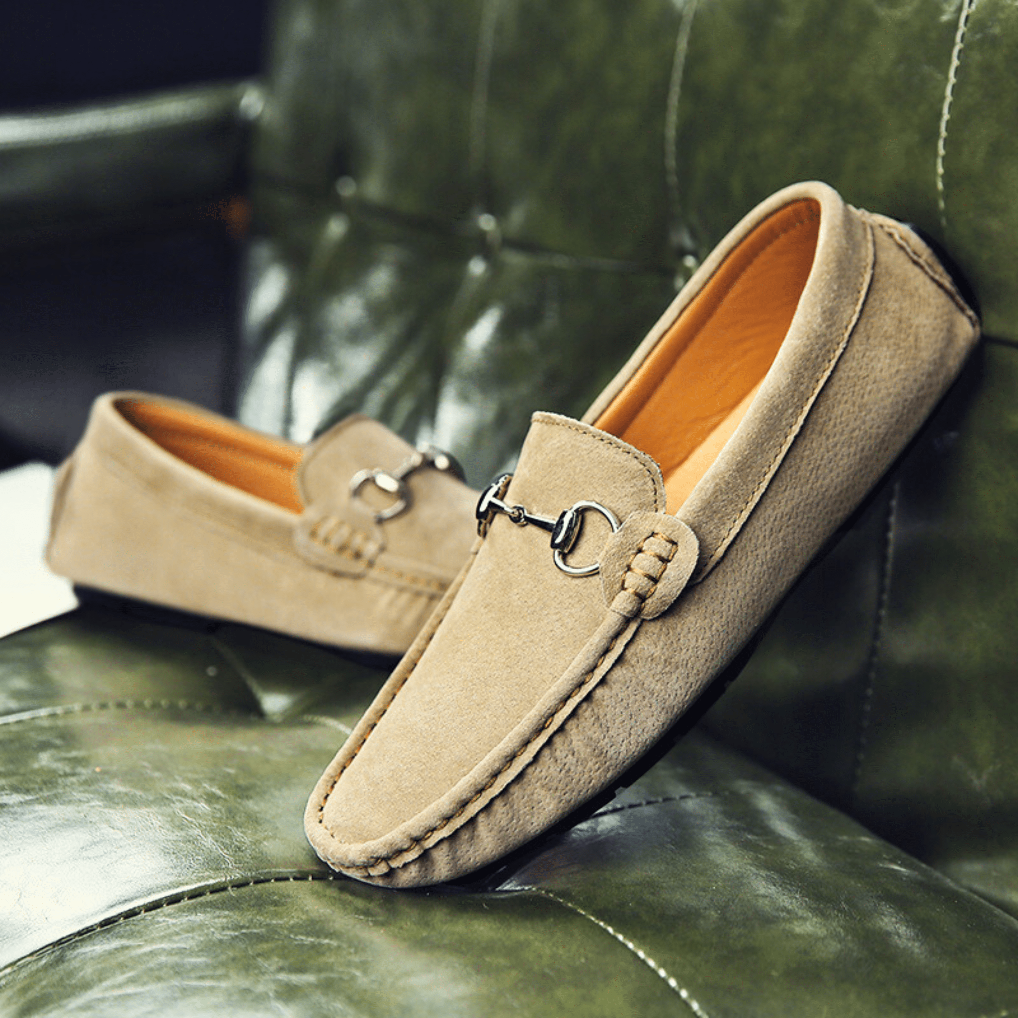 Milano Suede Leather Slip-Ons