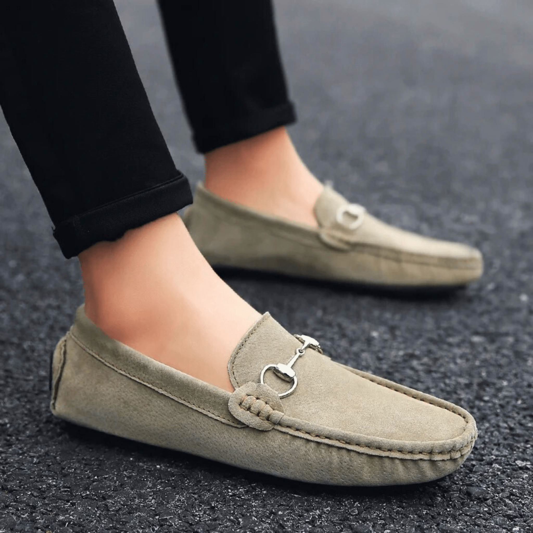 Milano Suede Leather Slip-Ons