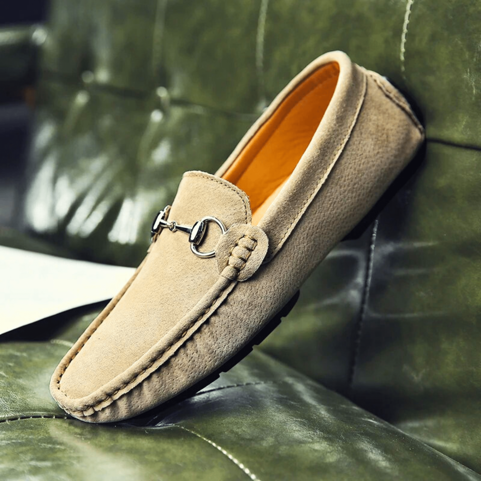 Milano Suede Leather Slip-Ons