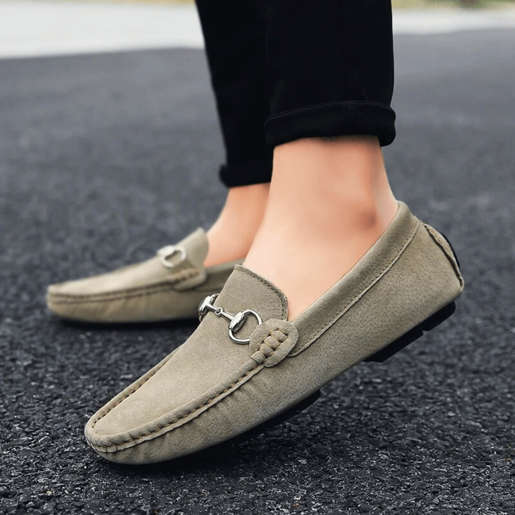 Milano Suede Leather Slip-Ons