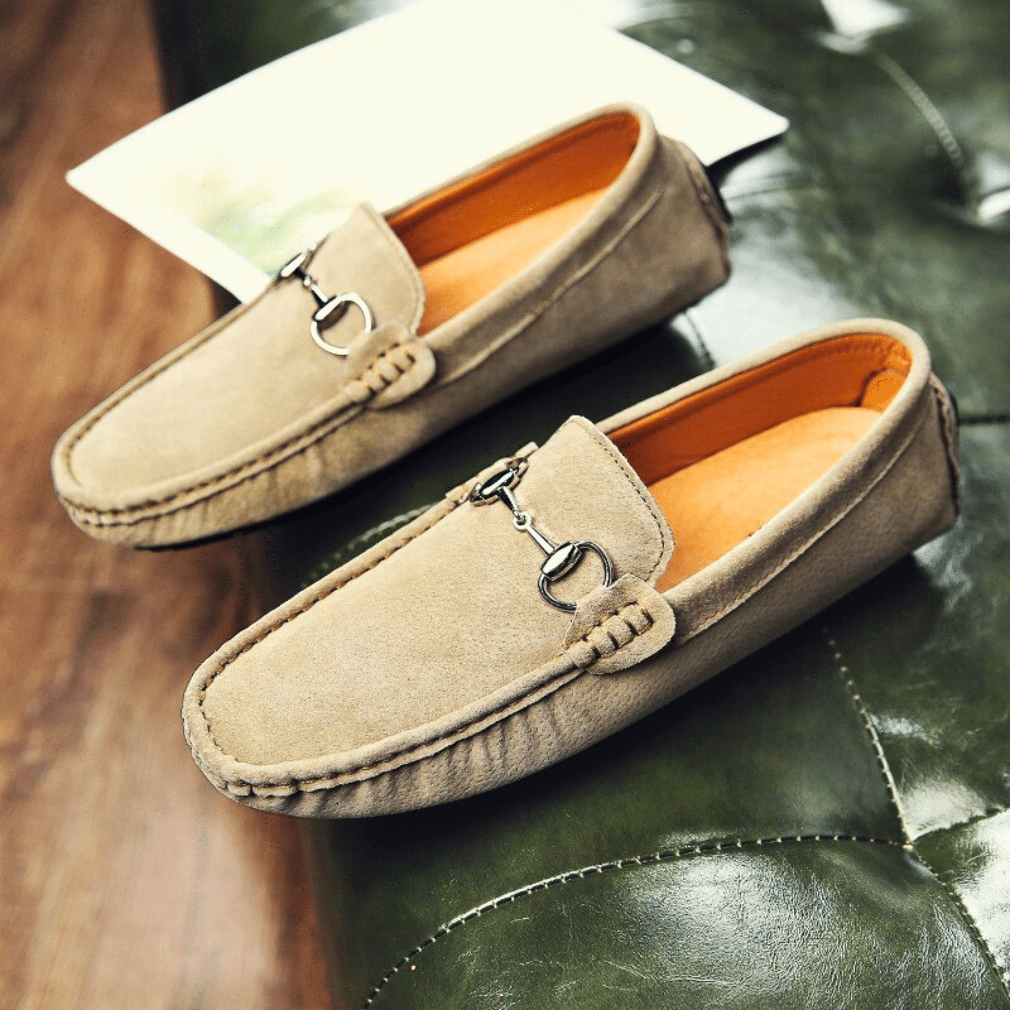 Milano Suede Leather Slip-Ons