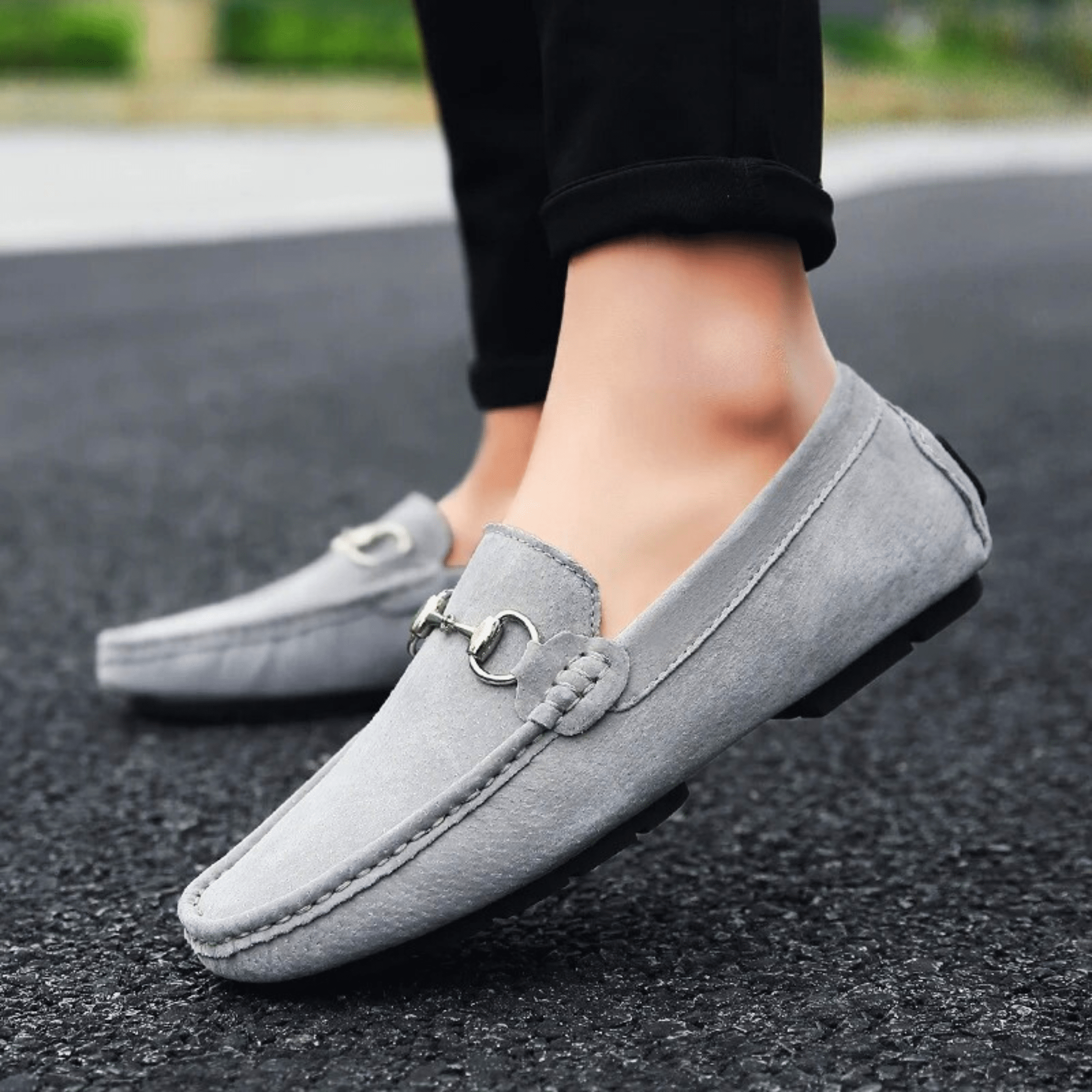 Milano Suede Leather Slip-Ons