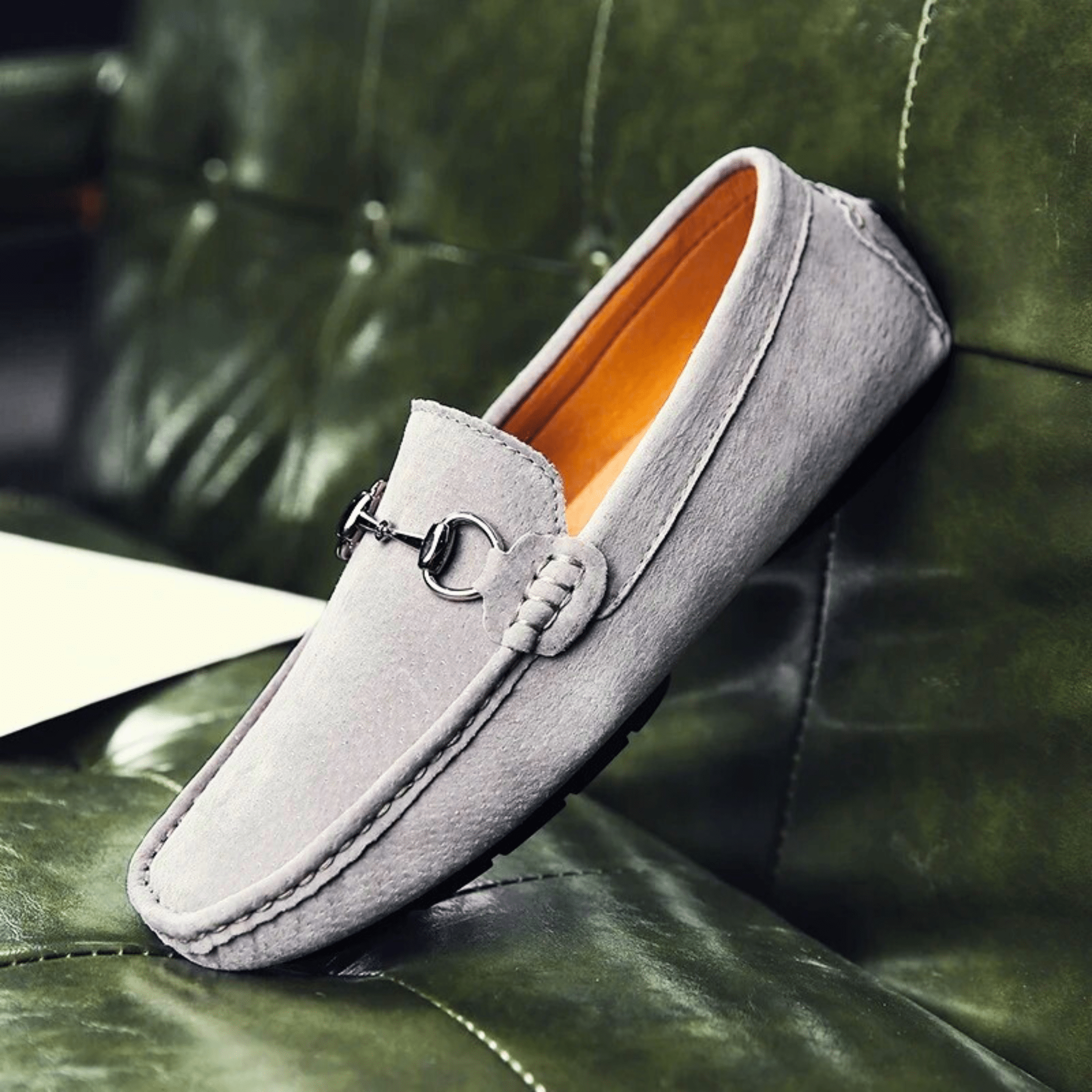 Milano Suede Leather Slip-Ons