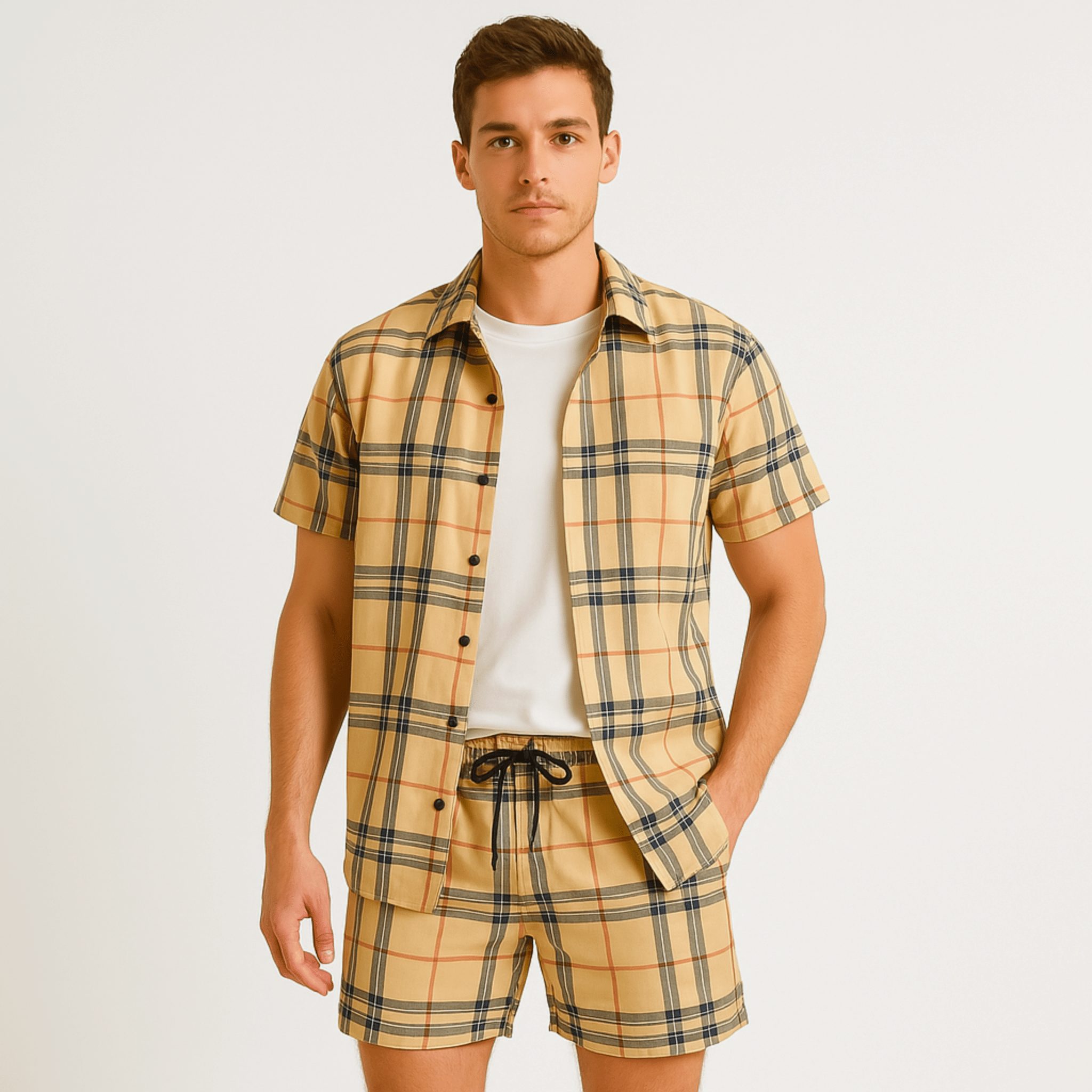 Plaid Patterned Summer Set