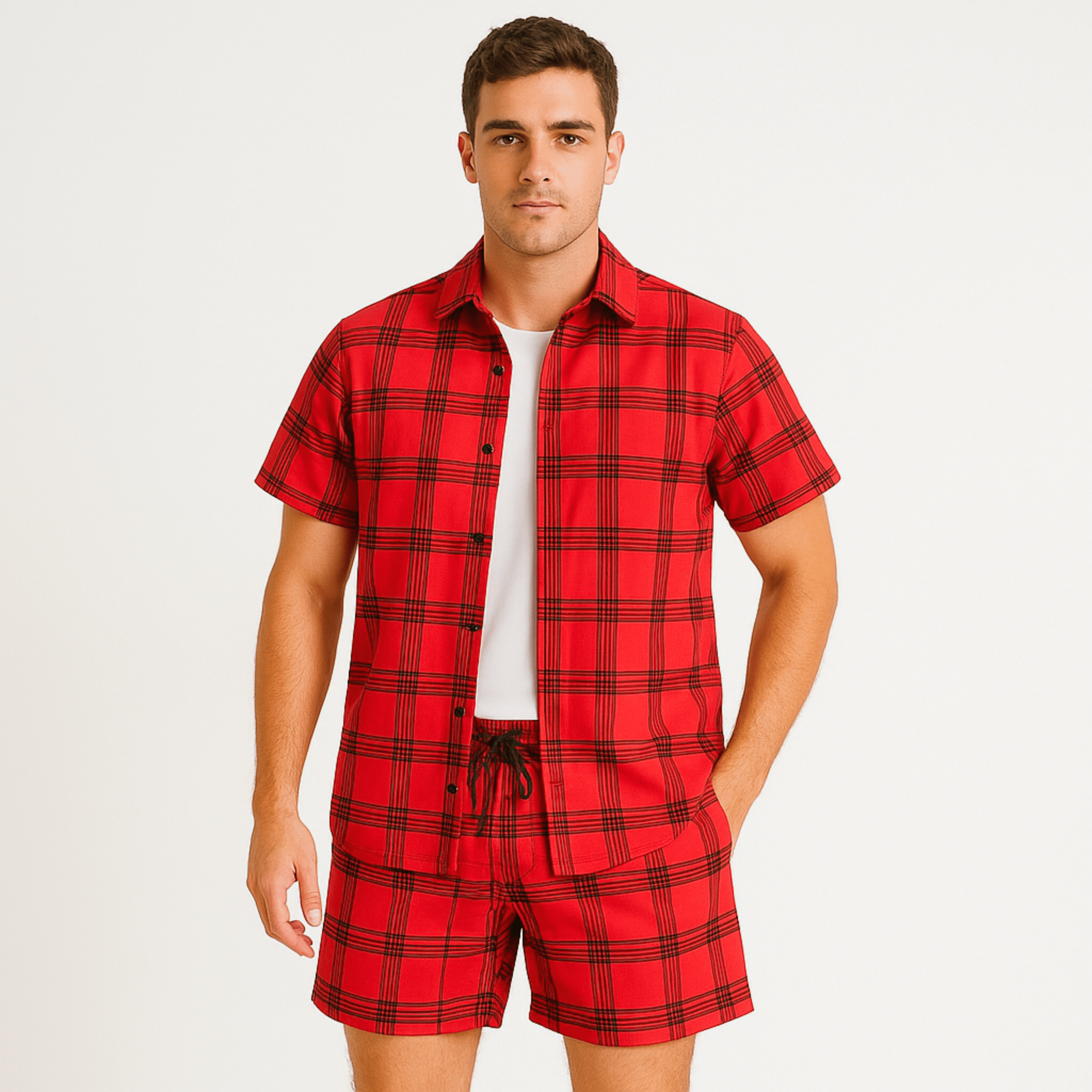 Plaid Patterned Summer Set