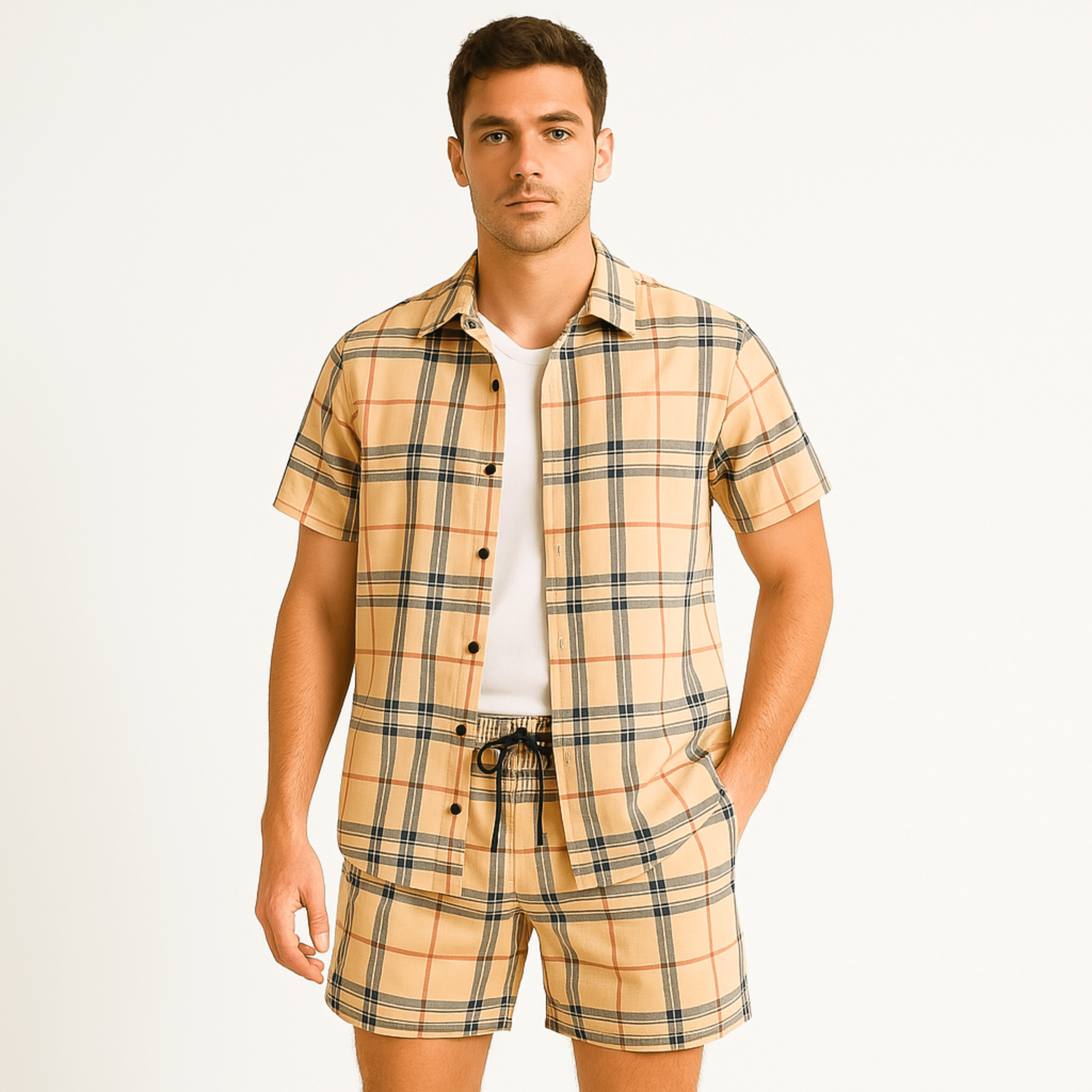 Plaid Patterned Summer Set
