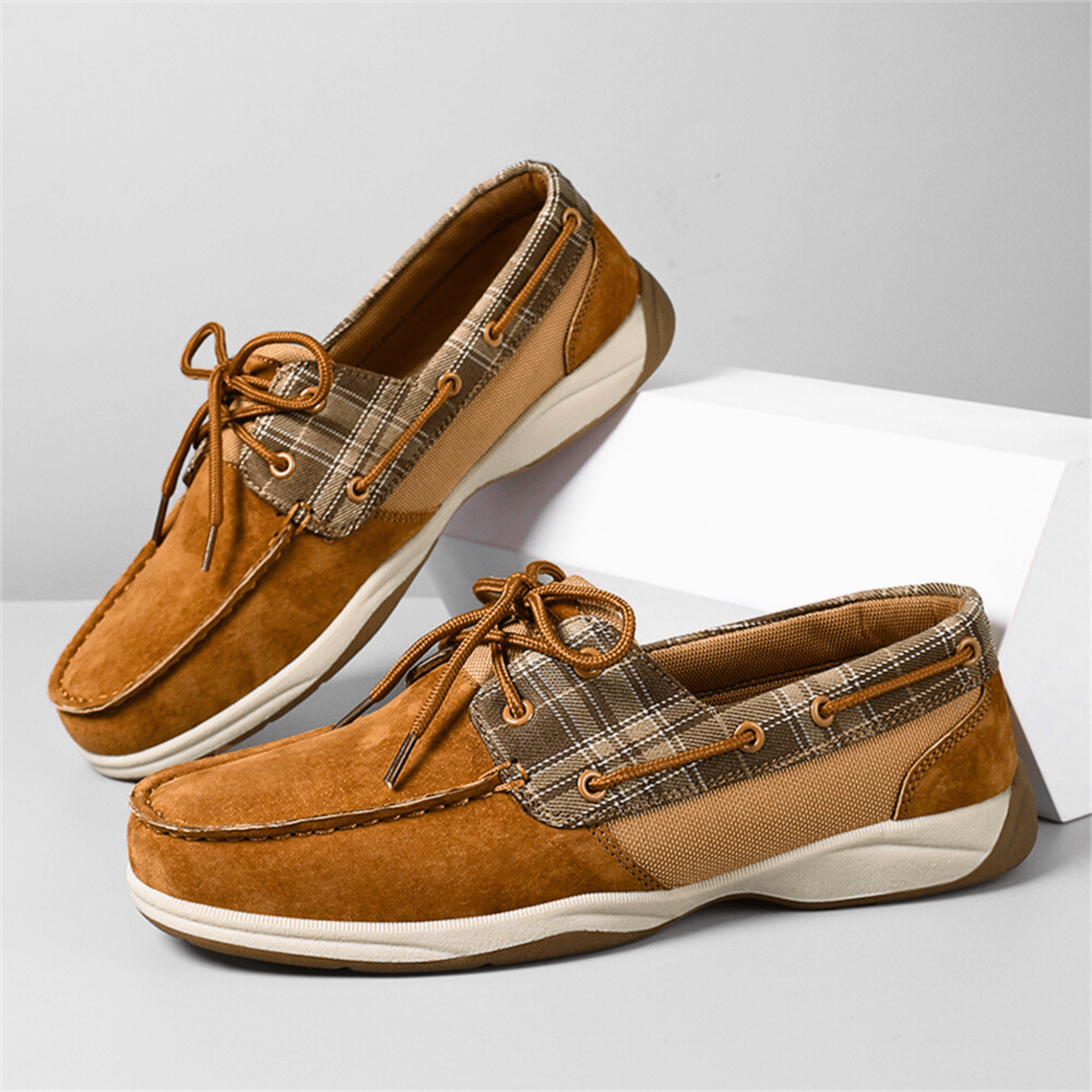 PlaidHarbor Suede Loafers