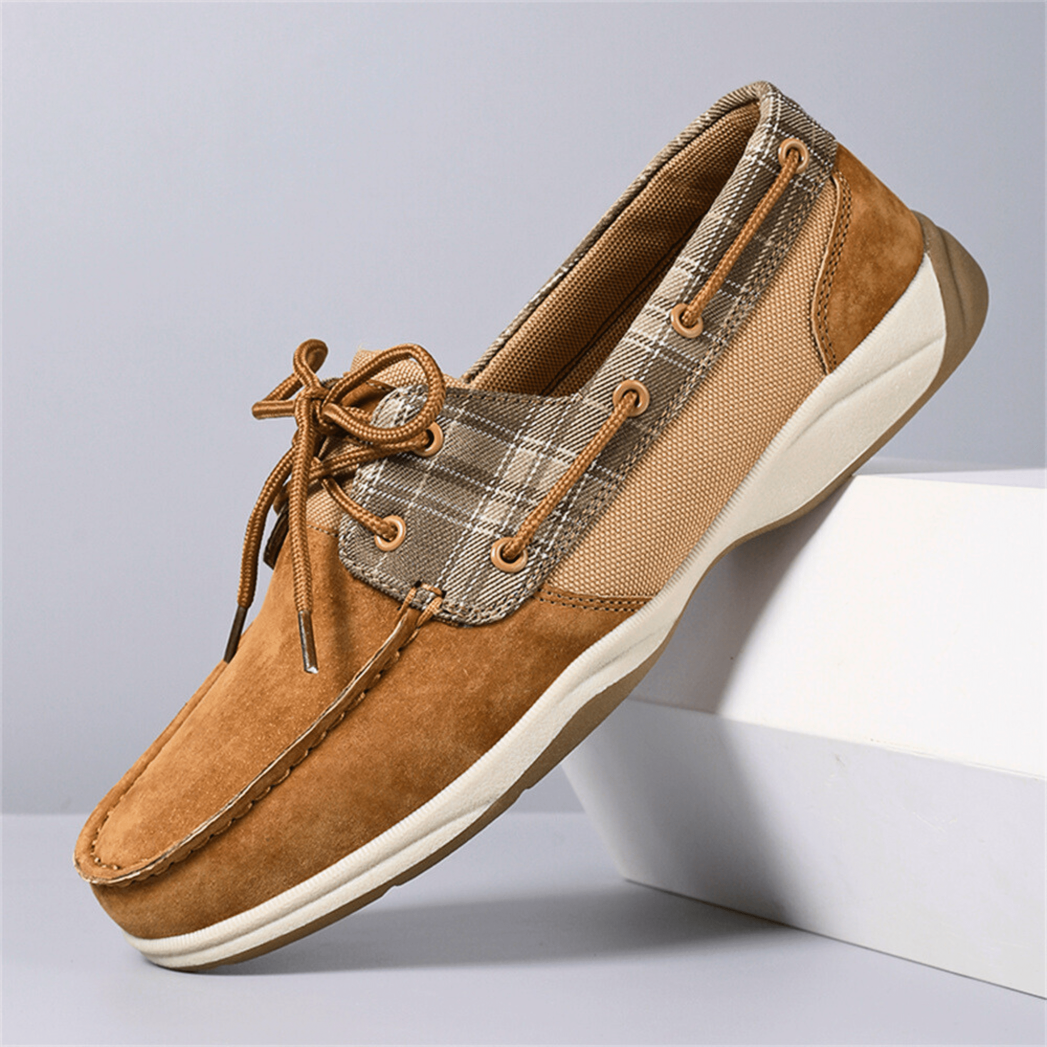 PlaidHarbor Suede Loafers