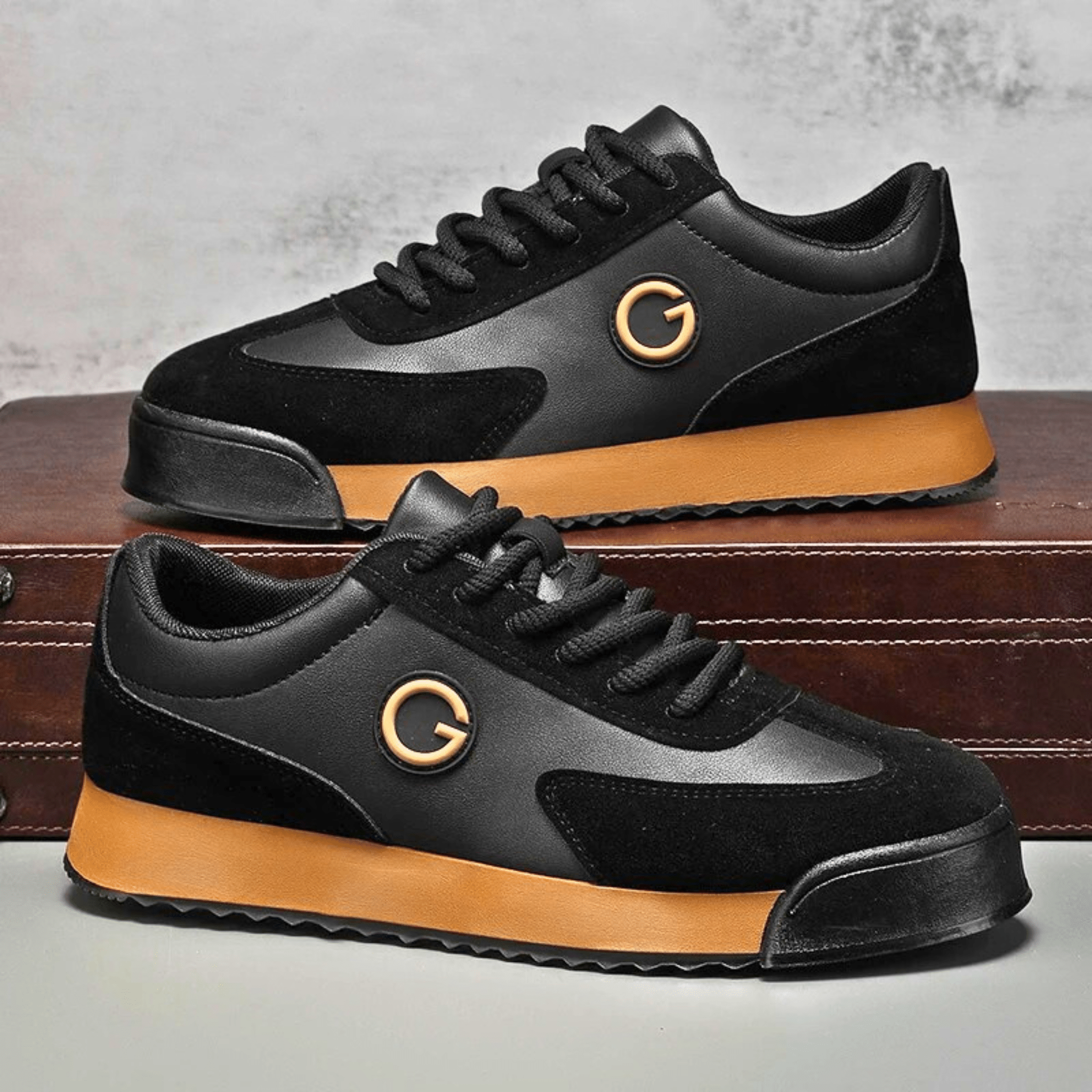 Retro Suede Leather Sneakers