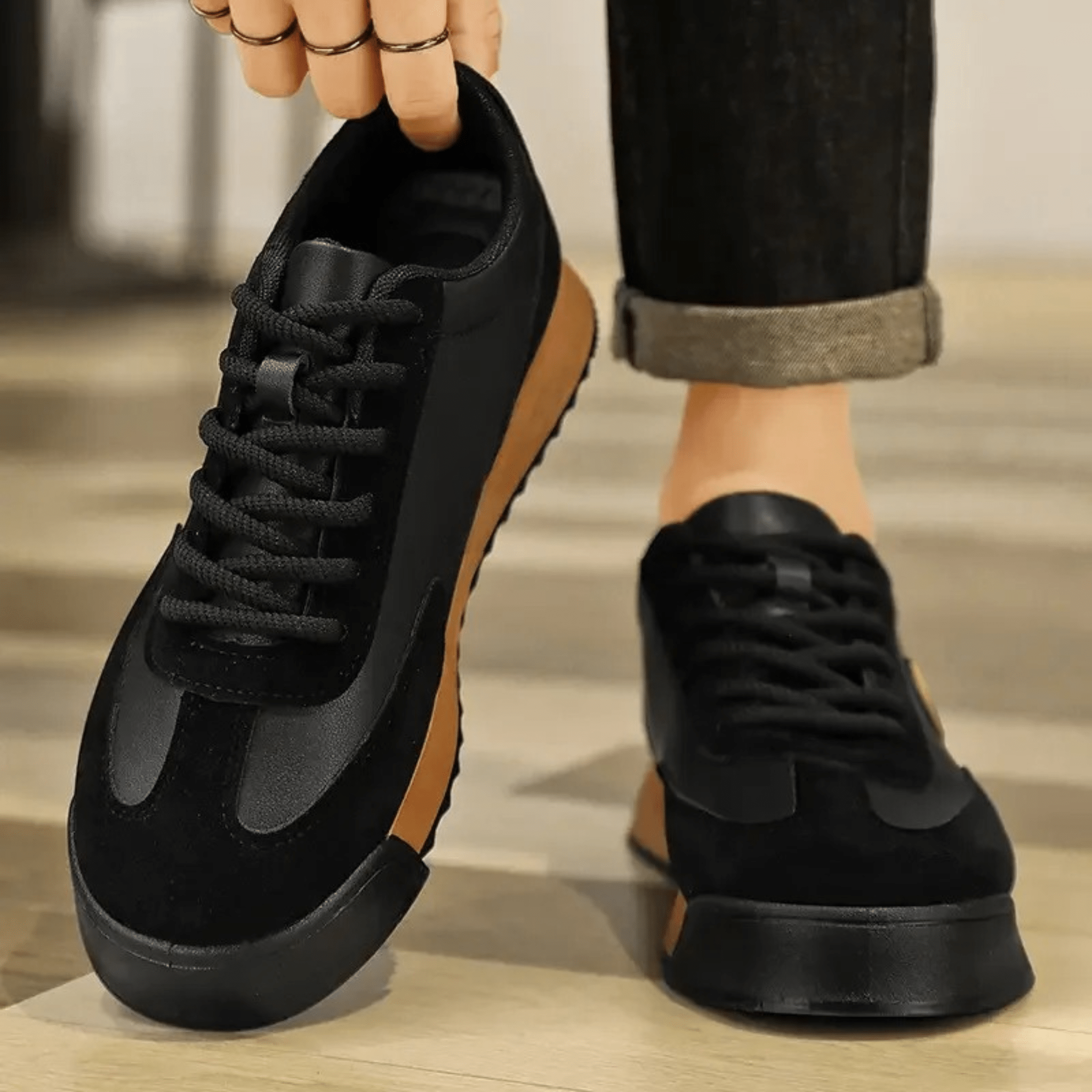 Retro Suede Leather Sneakers