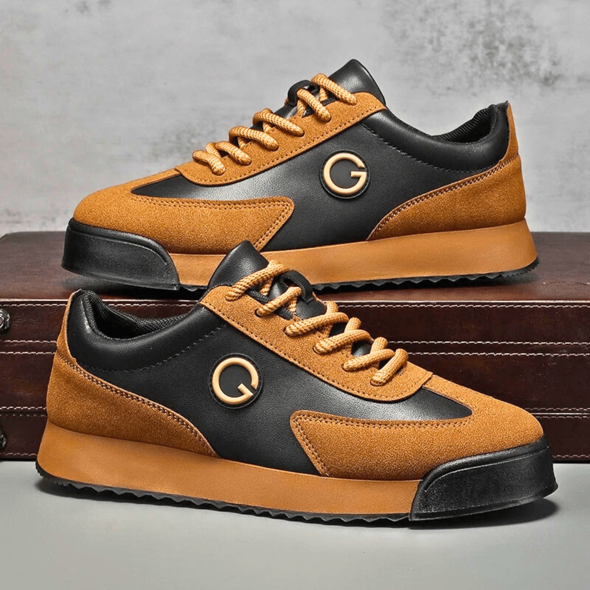 Retro Suede Leather Sneakers