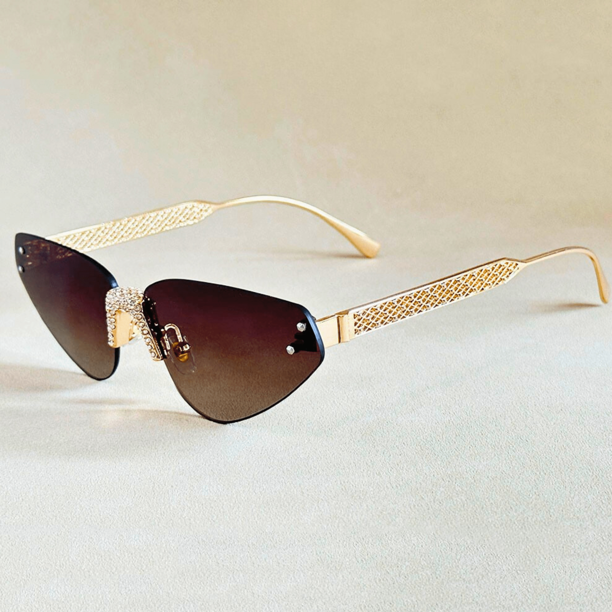 Rimless Cat Eye Shades