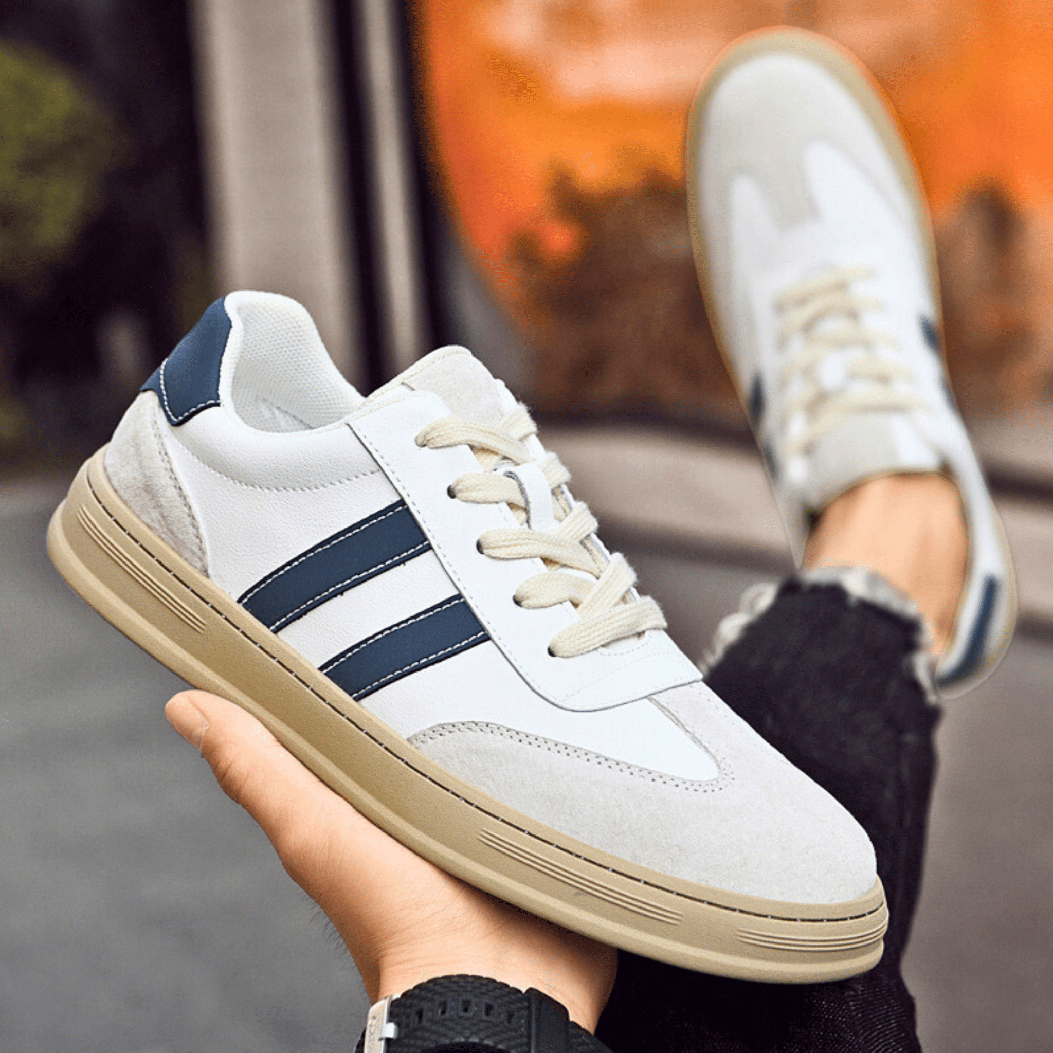 Smart Genuine Leather Sneakers