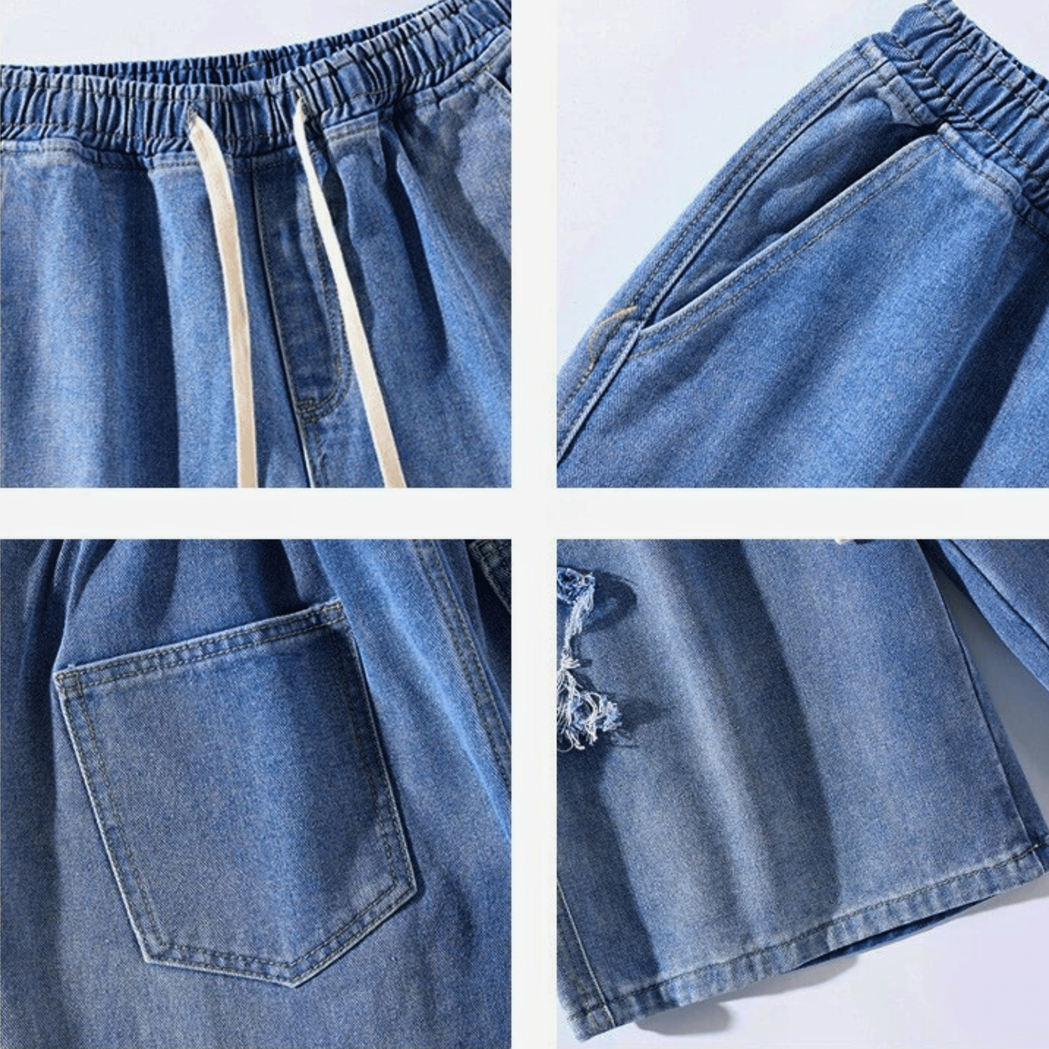 Star Patch Denim Shorts