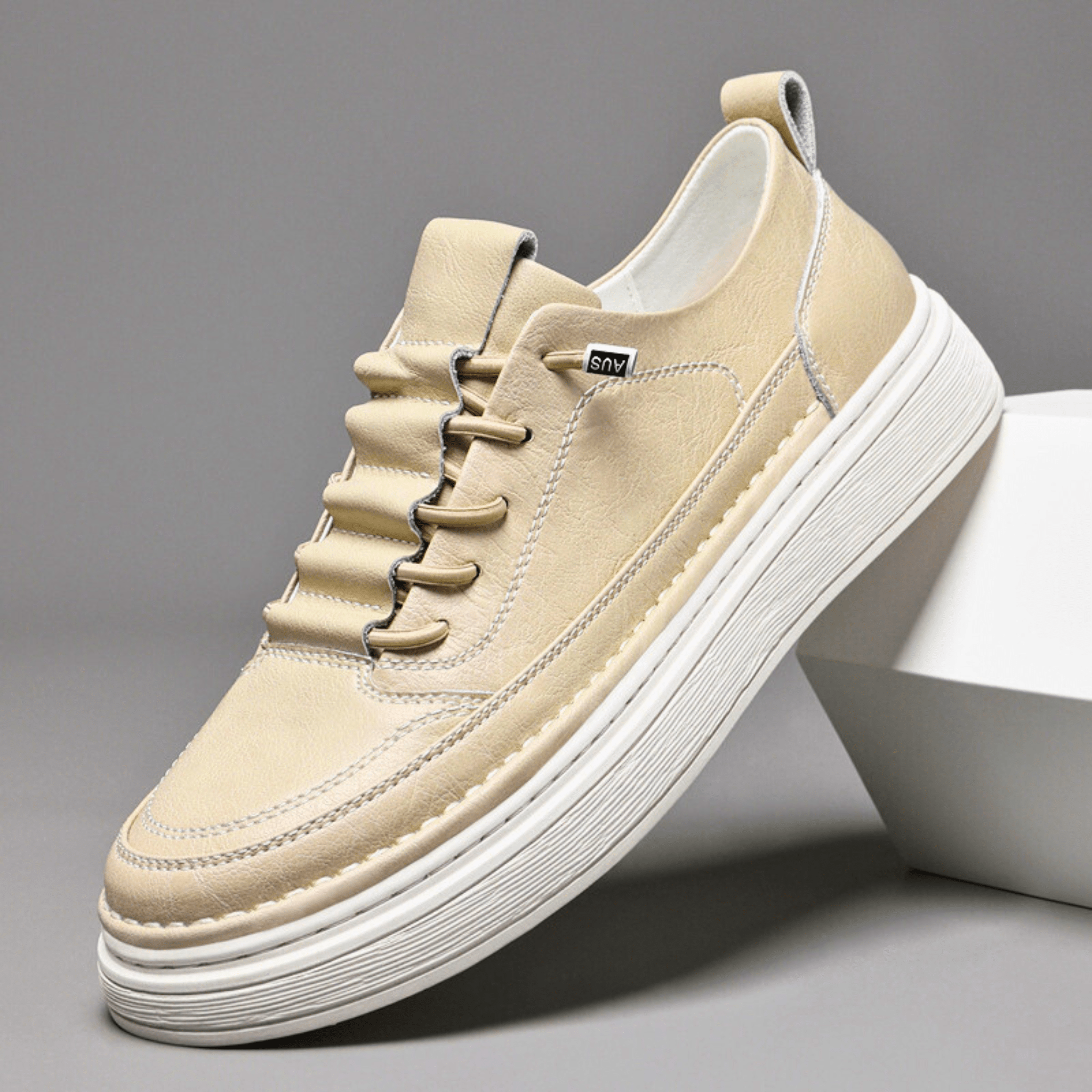 Vulcanized Genuine Leather Sneakers