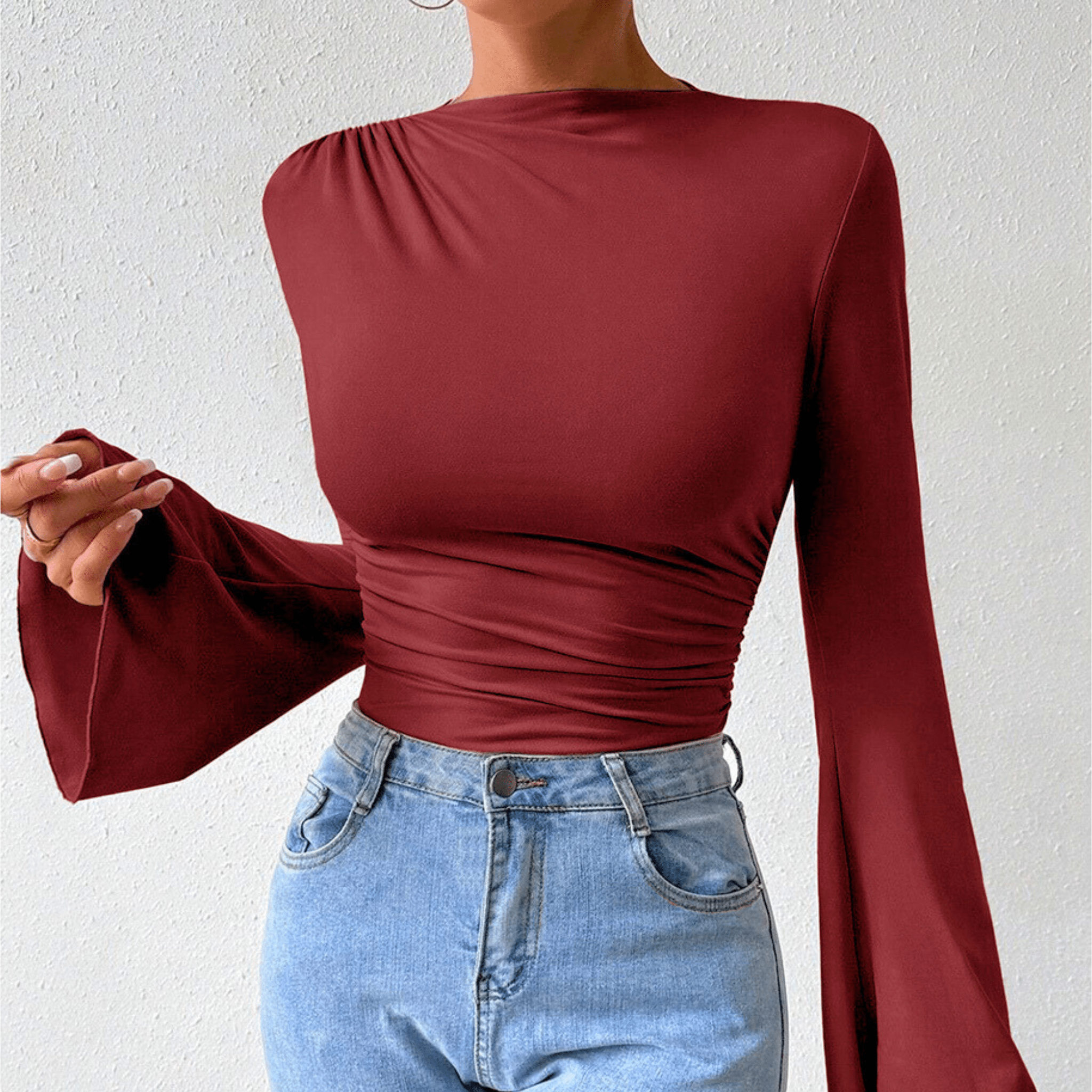 Glow Bell-Sleeve Bodysuit