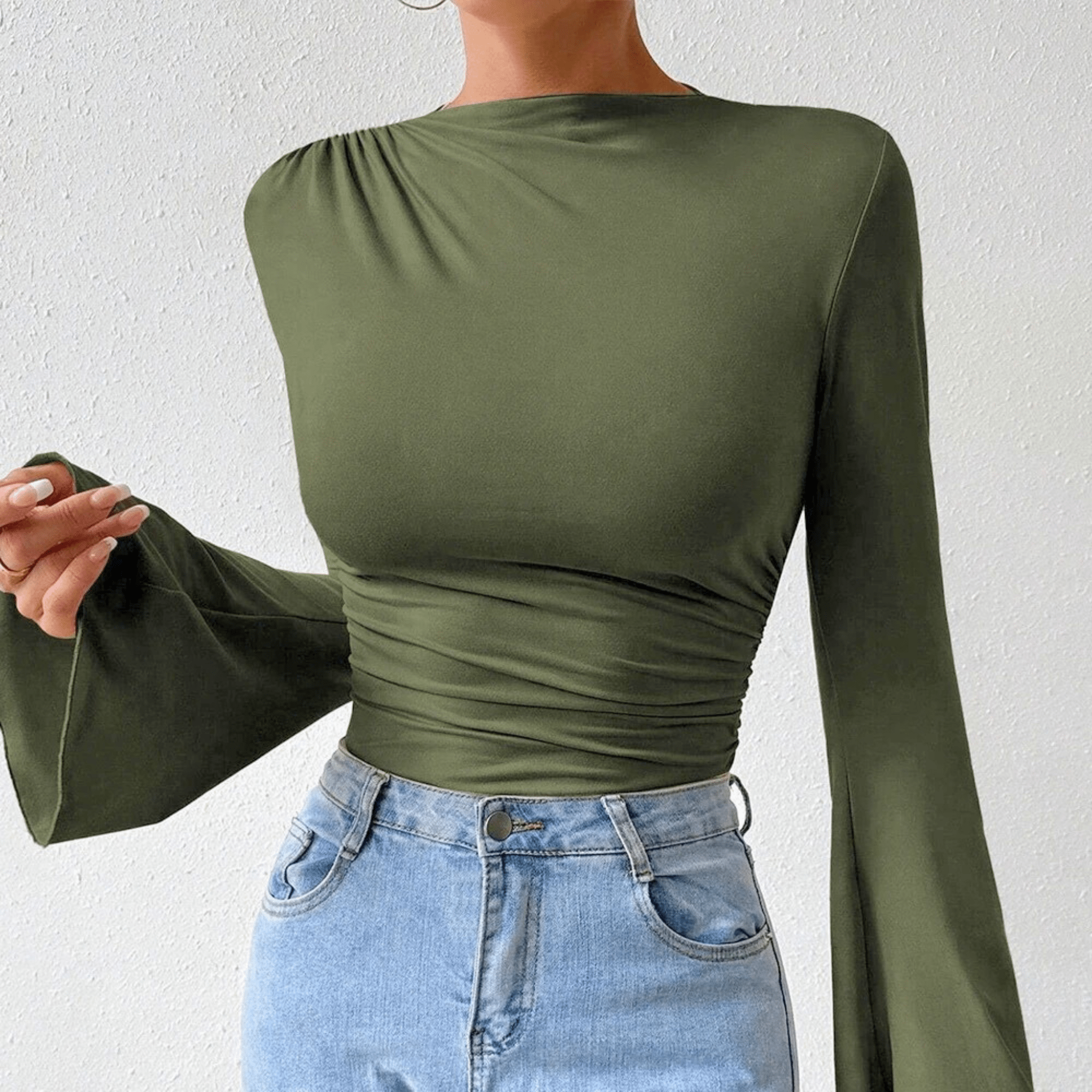 Glow Bell-Sleeve Bodysuit