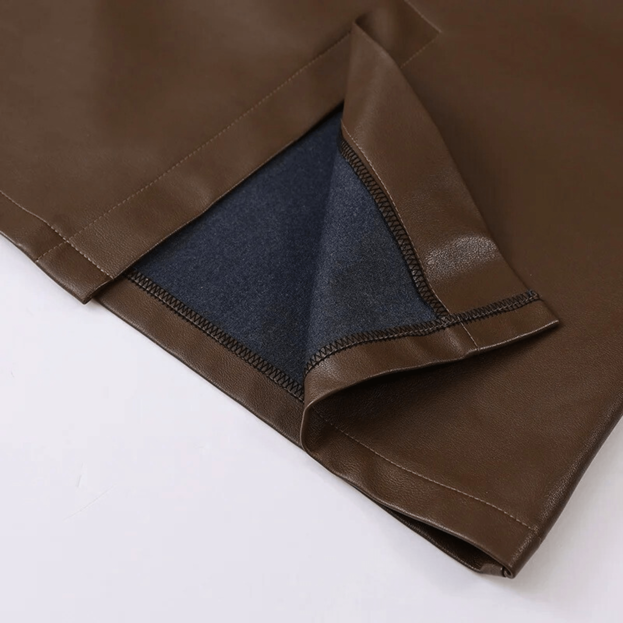 Liora High-Waist Leather Skirt