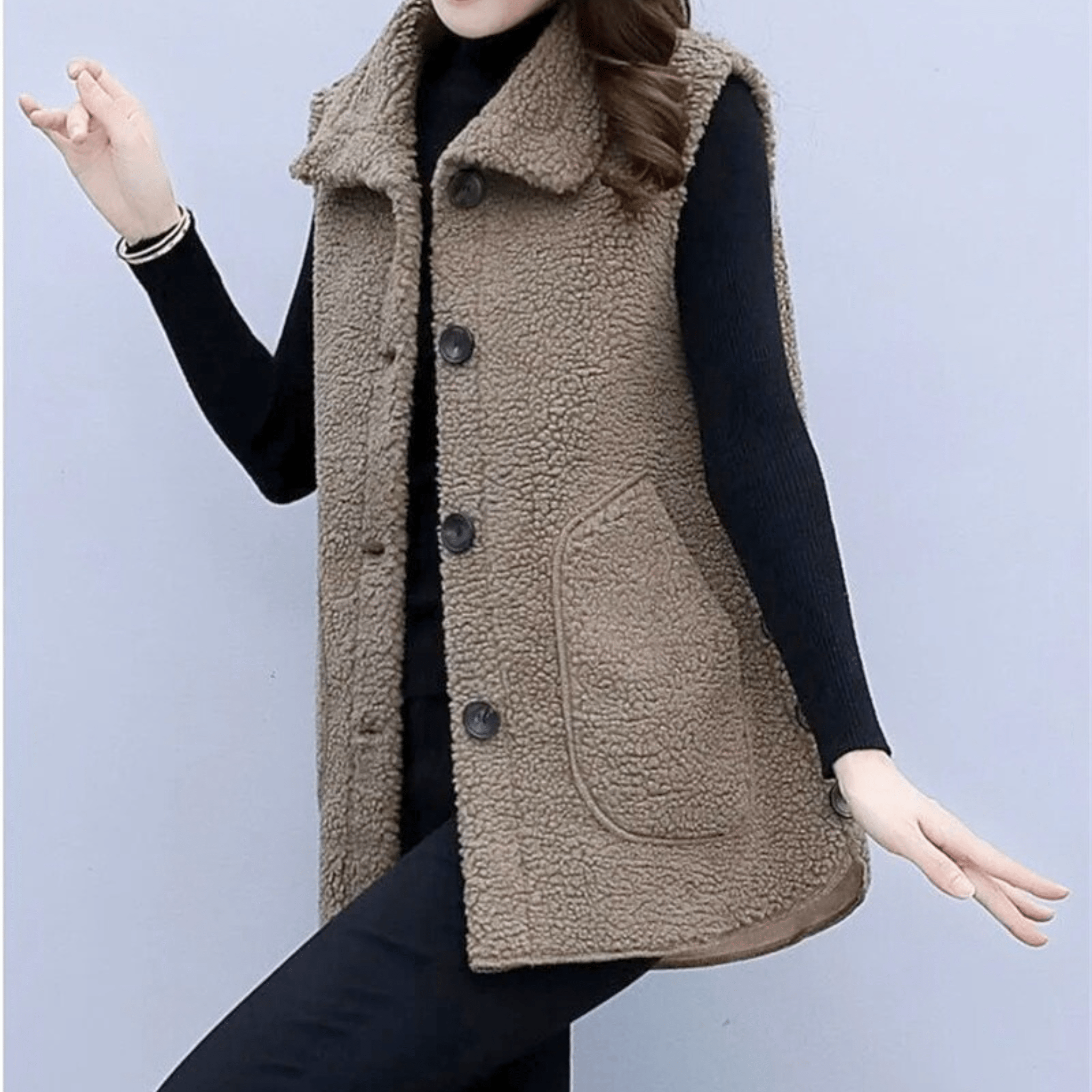 Velvique Sleeveless Coat