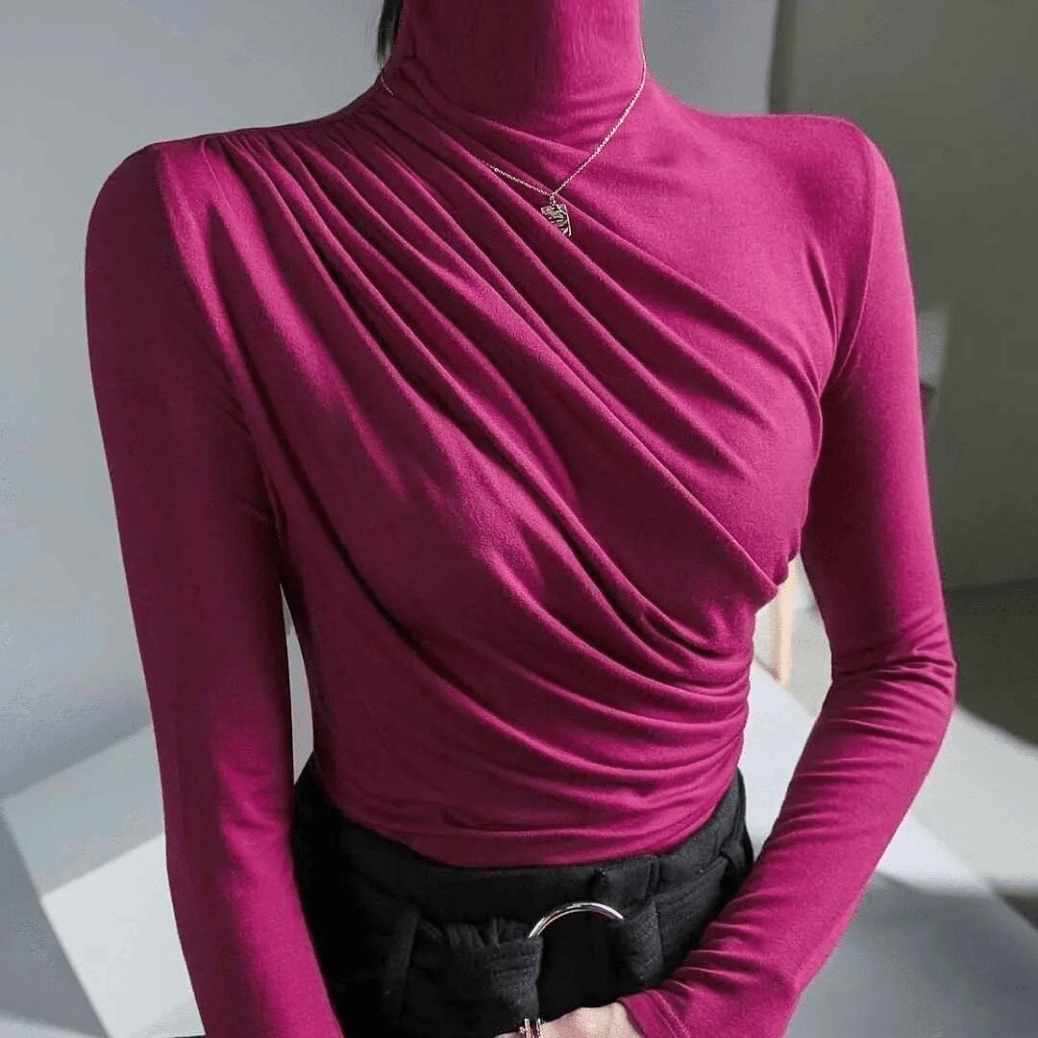 Velvique Stretch Turtleneck