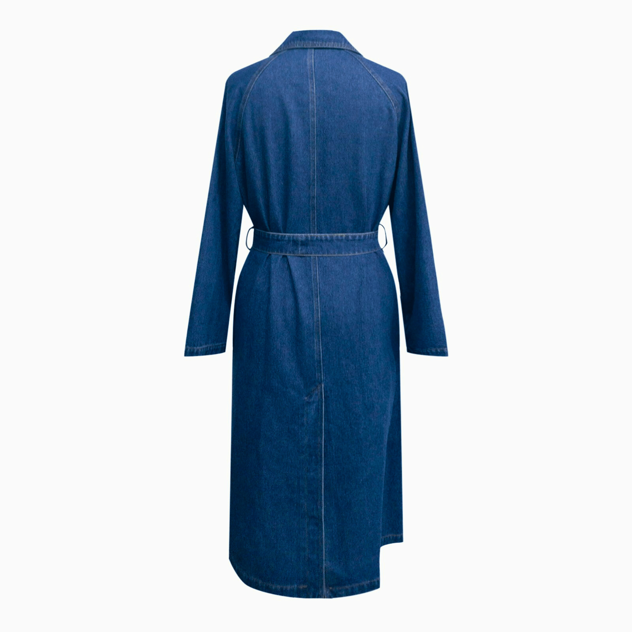 VivaBelle Denim Trench Coat