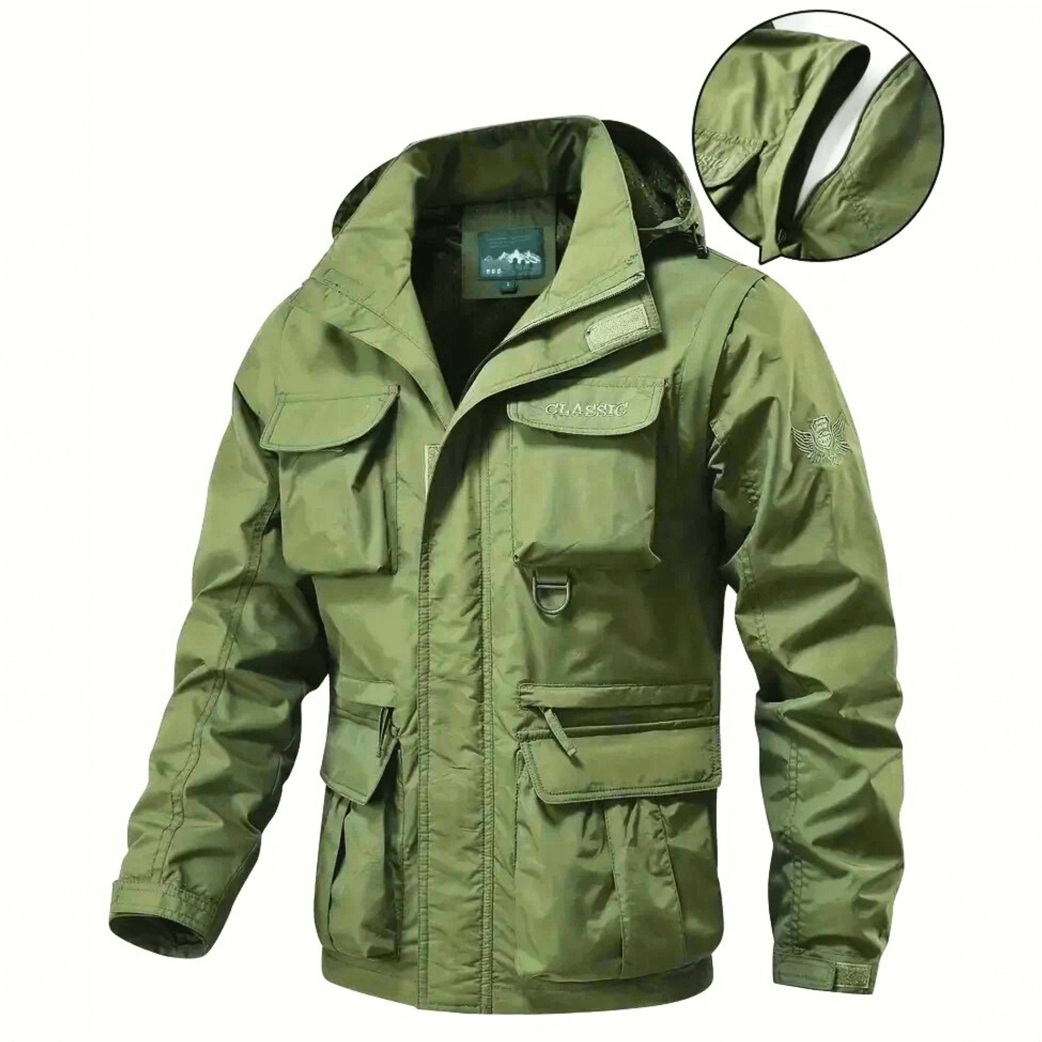 Multi-Pocket Detachable Jacket