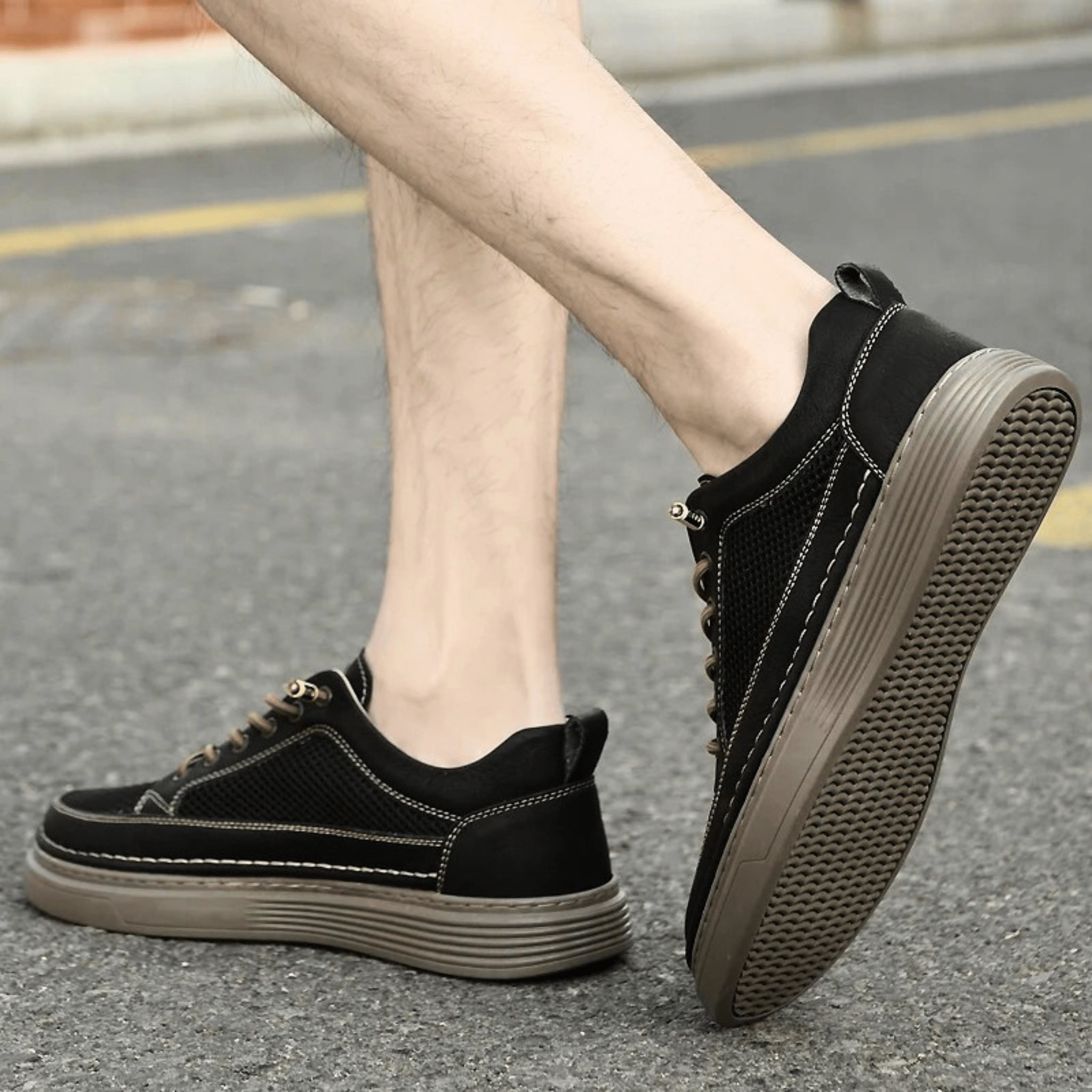 AirMesh Genuine Leather Sneakers