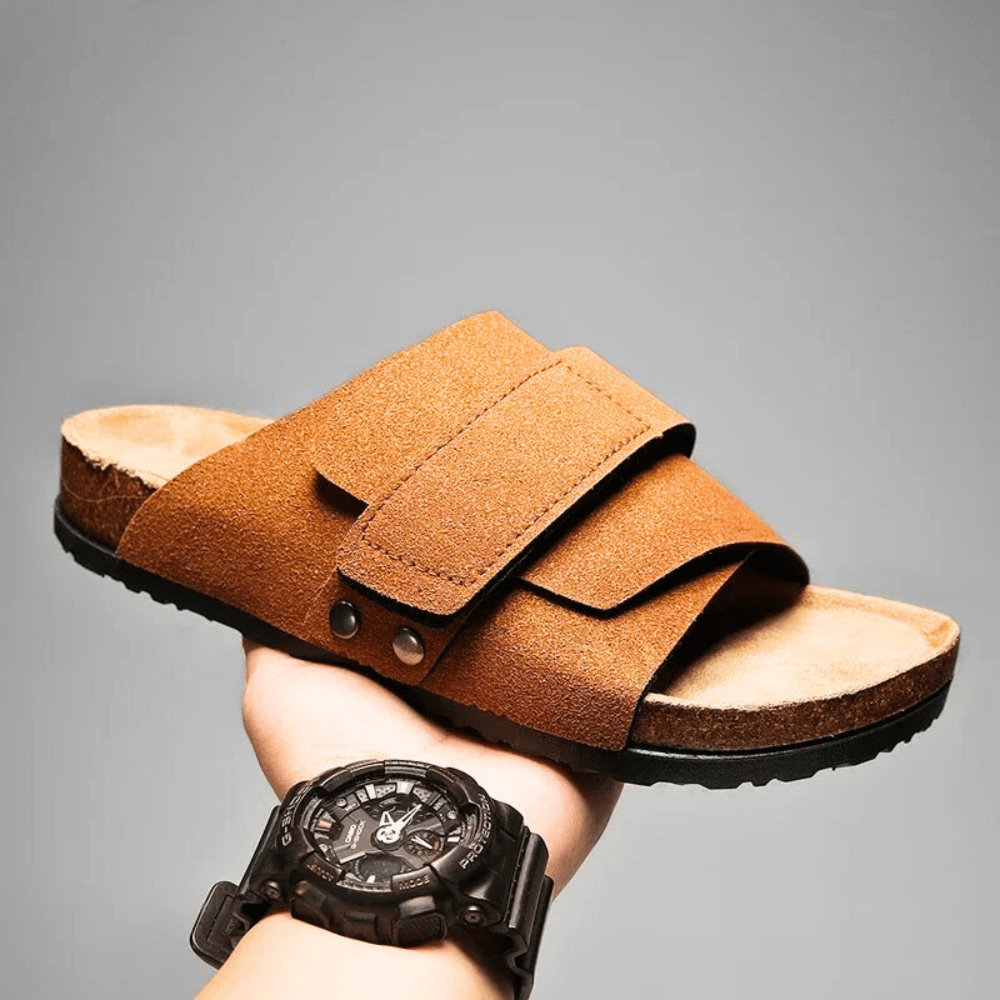 Argento Suede Sandals