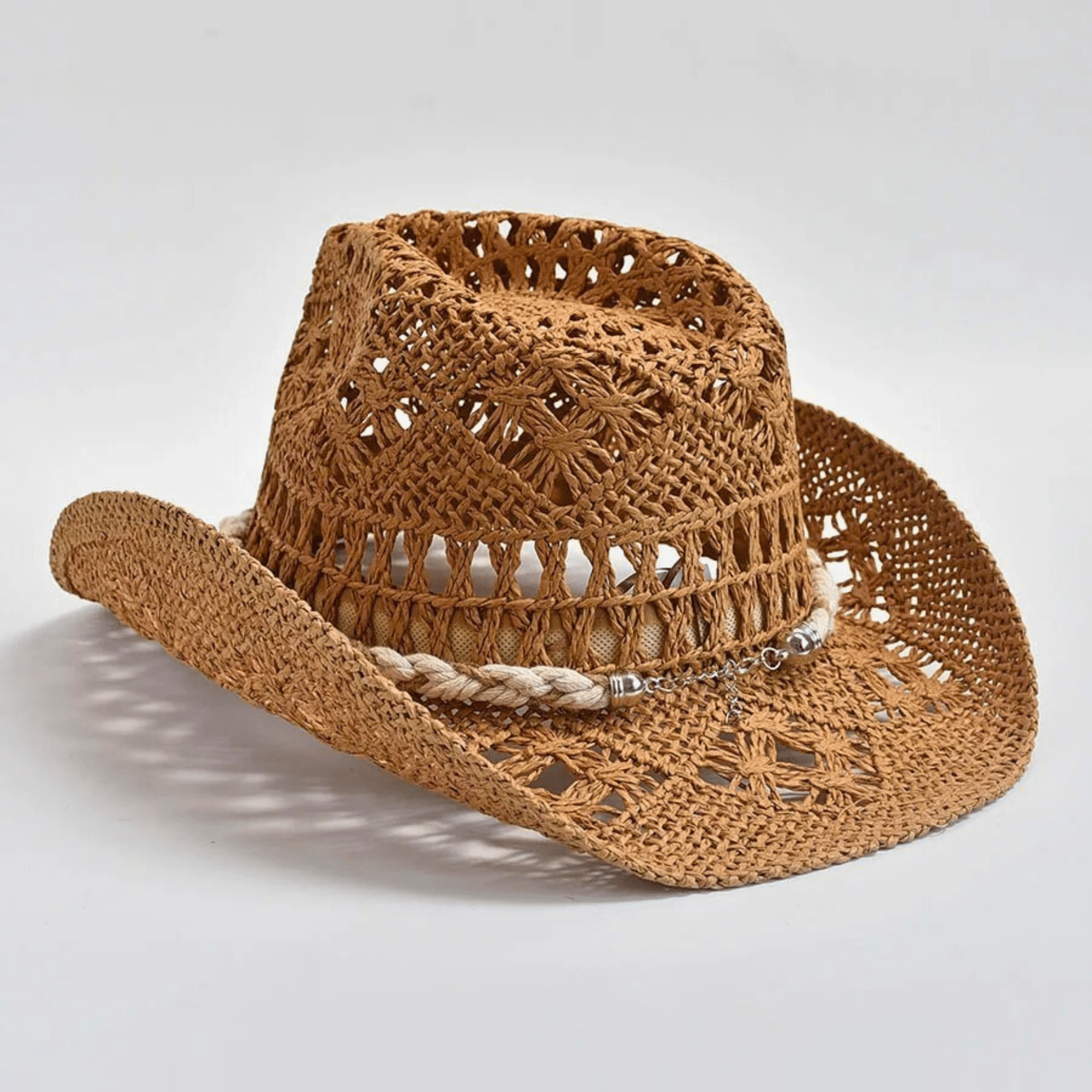 Boho Seashell Straw Hat