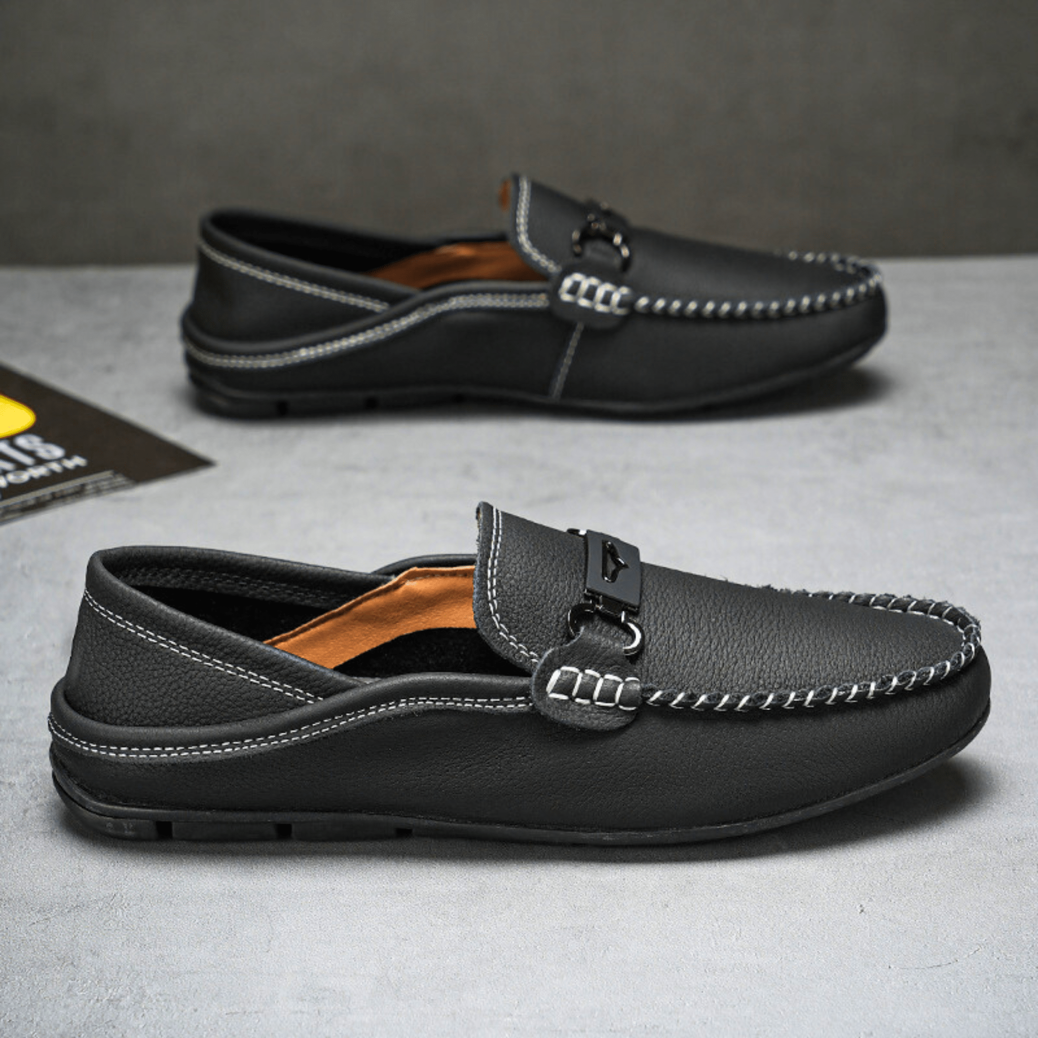 Buckle Genuine Leather Loafers
