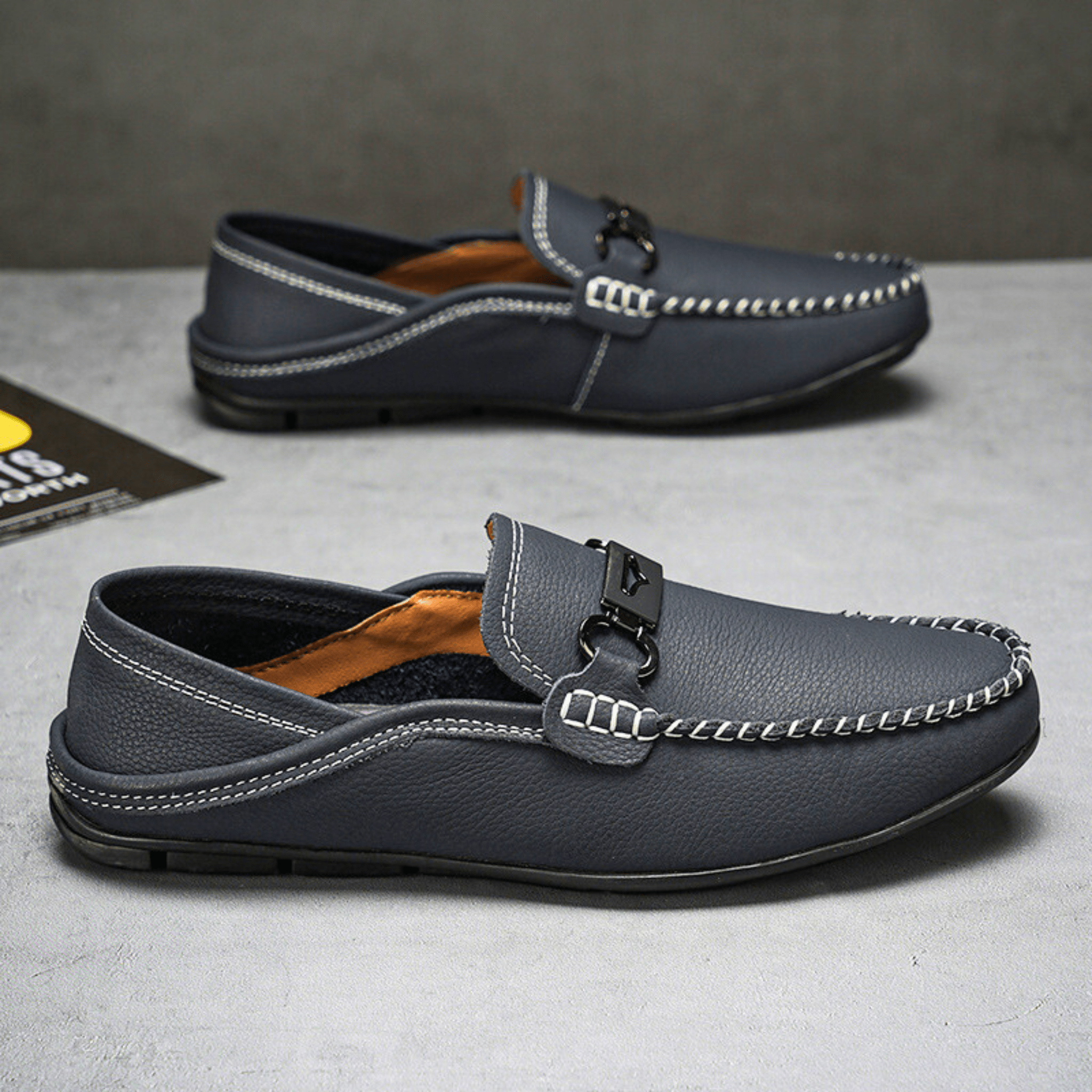 Buckle Genuine Leather Loafers