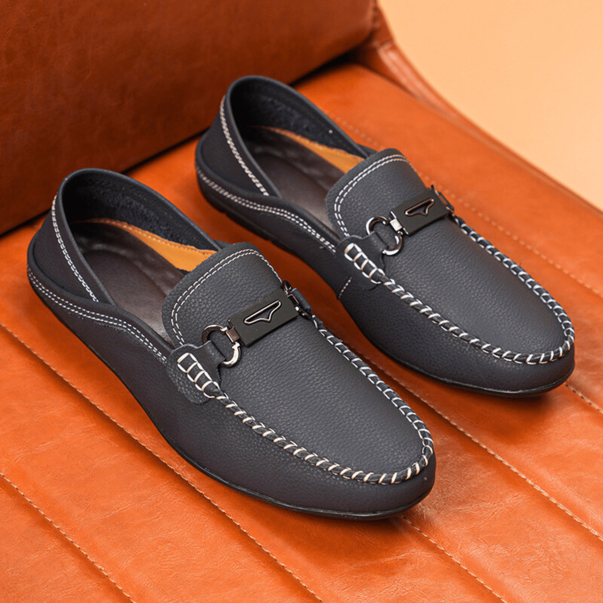 Buckle Genuine Leather Loafers