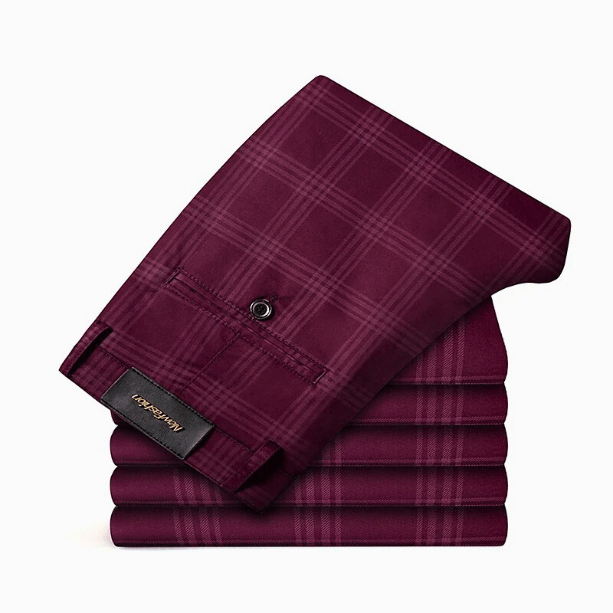 Checkered Slim Fit Business Pants