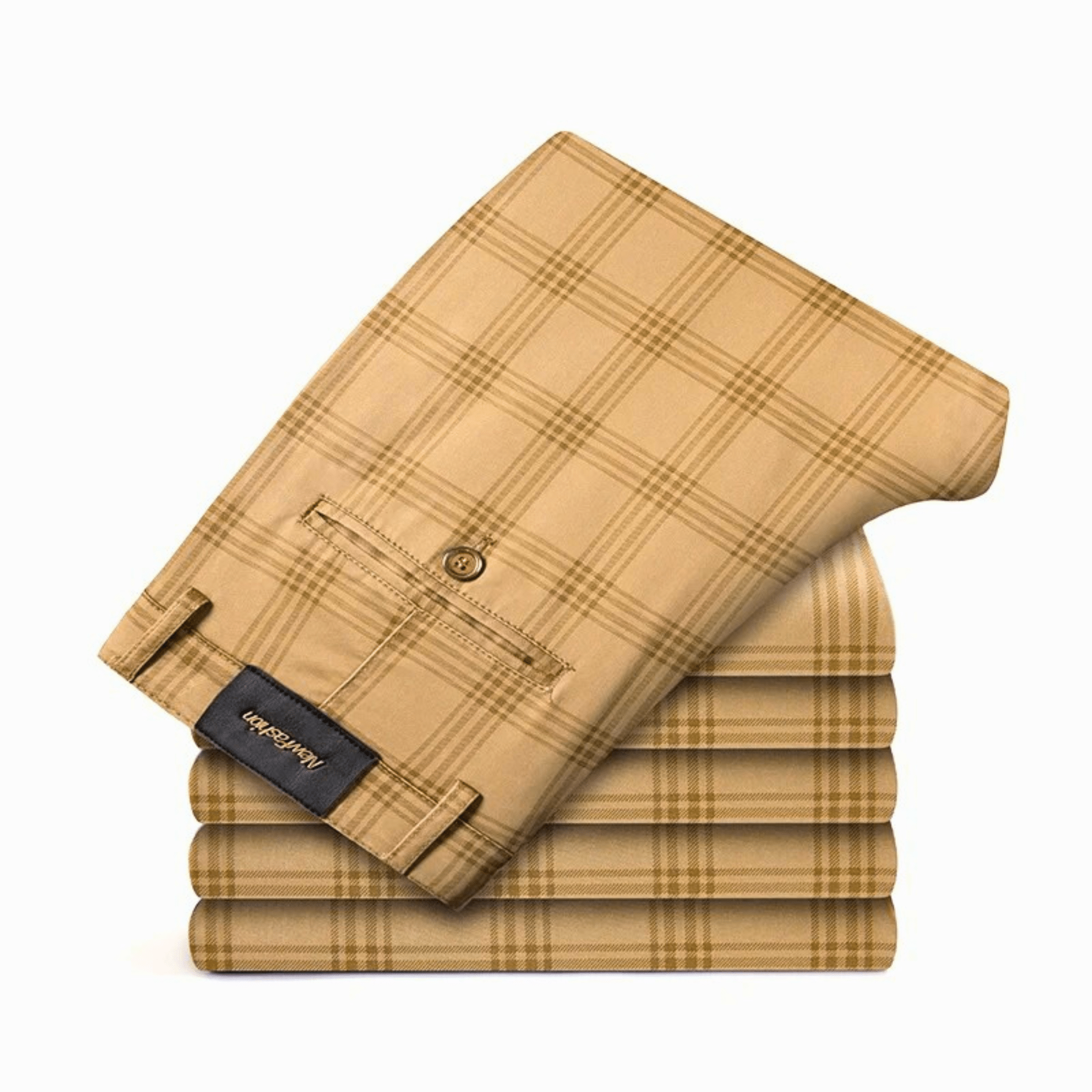 Checkered Slim Fit Business Pants