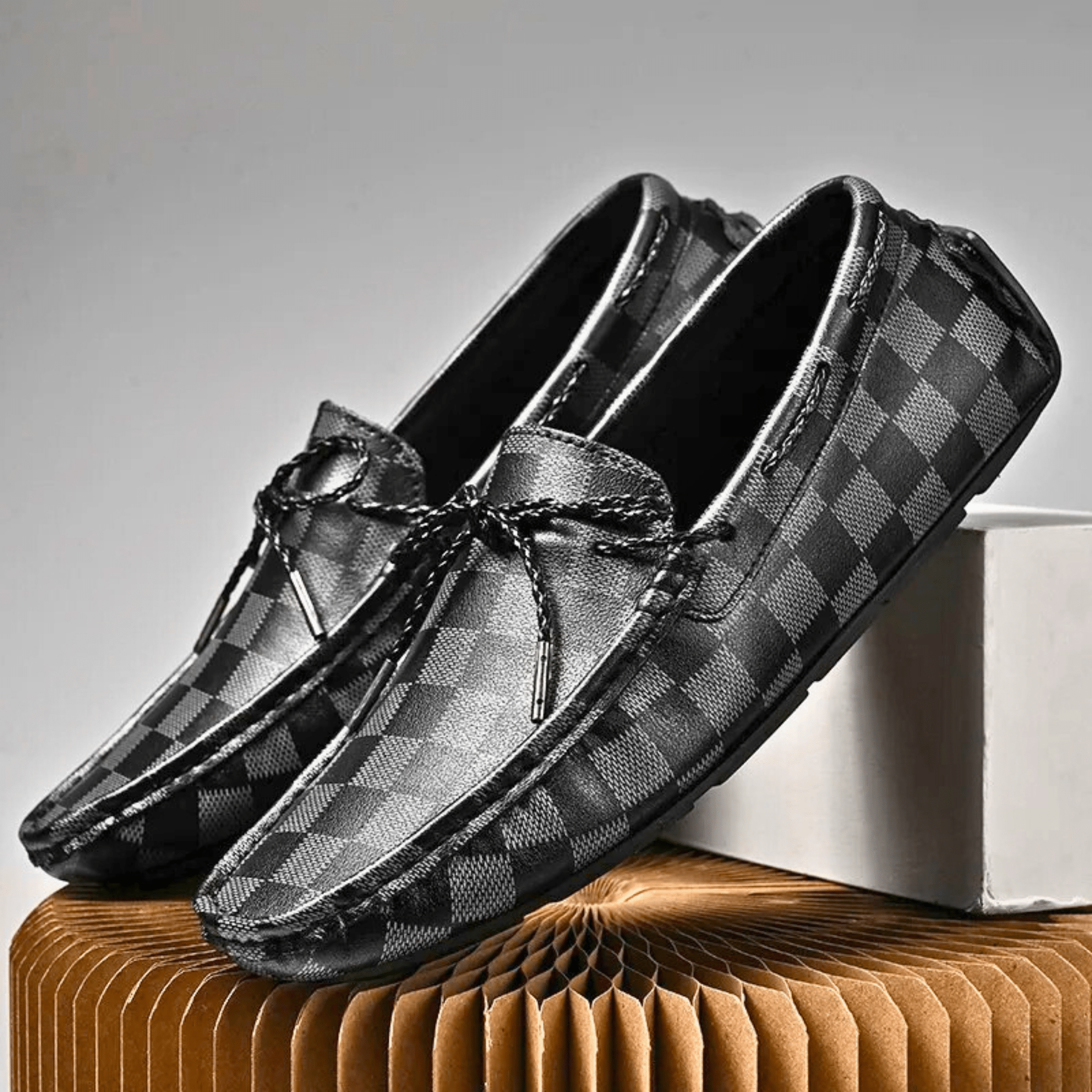 Classic Plaid Driving Loafers