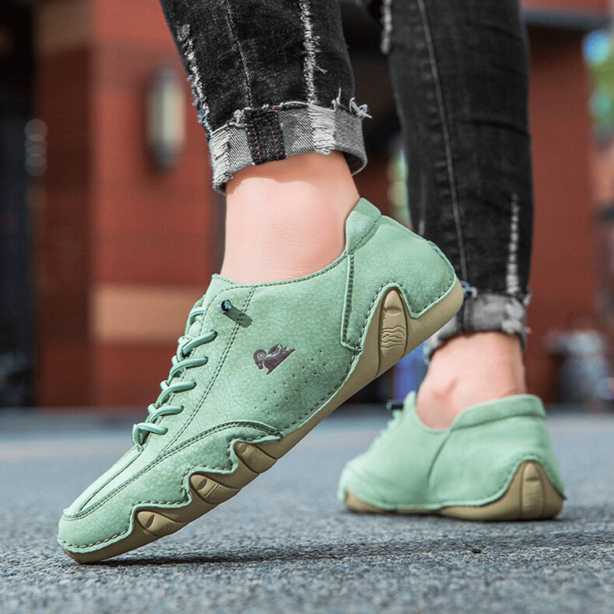 Comfortable Flat Leather Sneakers