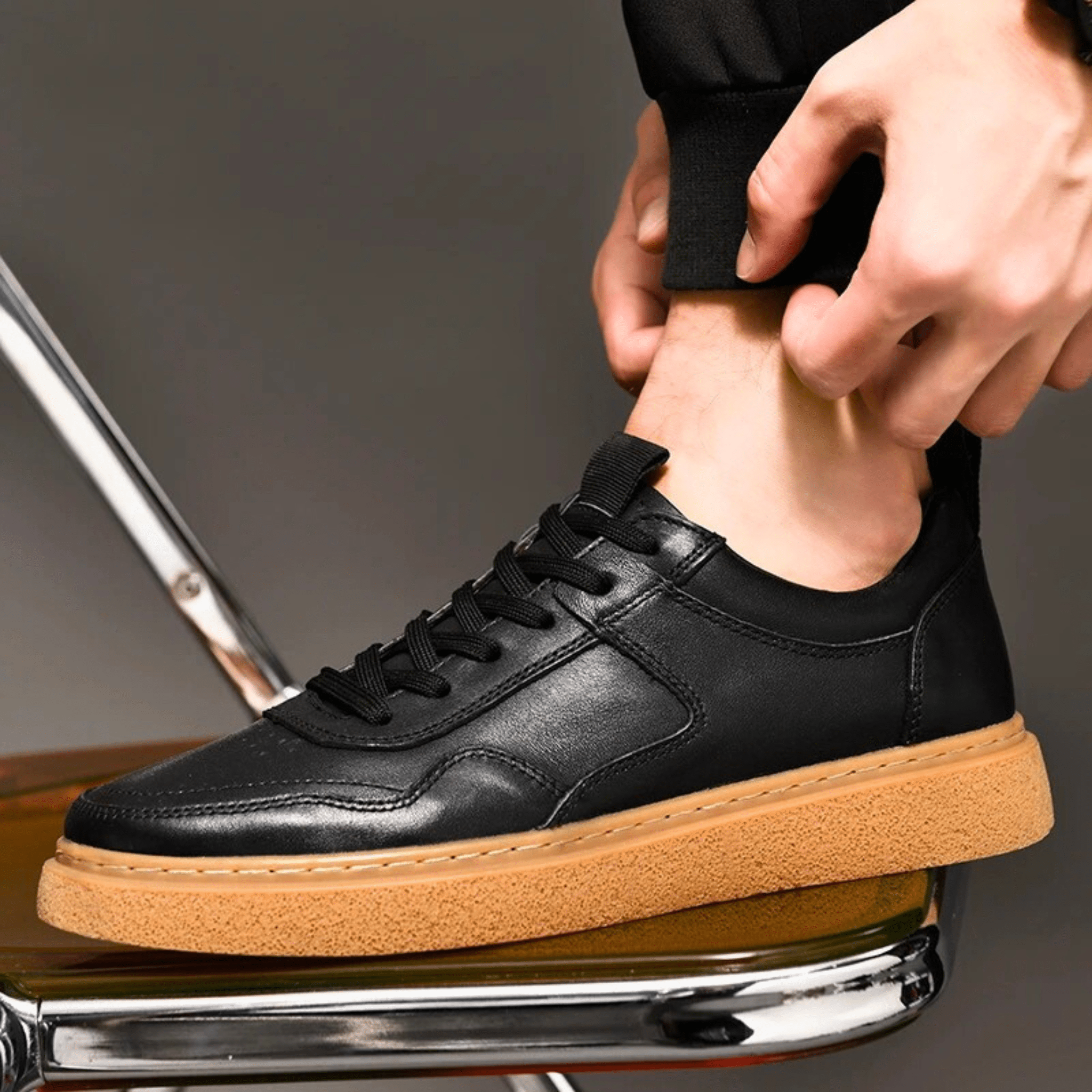 Designer Genuine Leather Sneakers