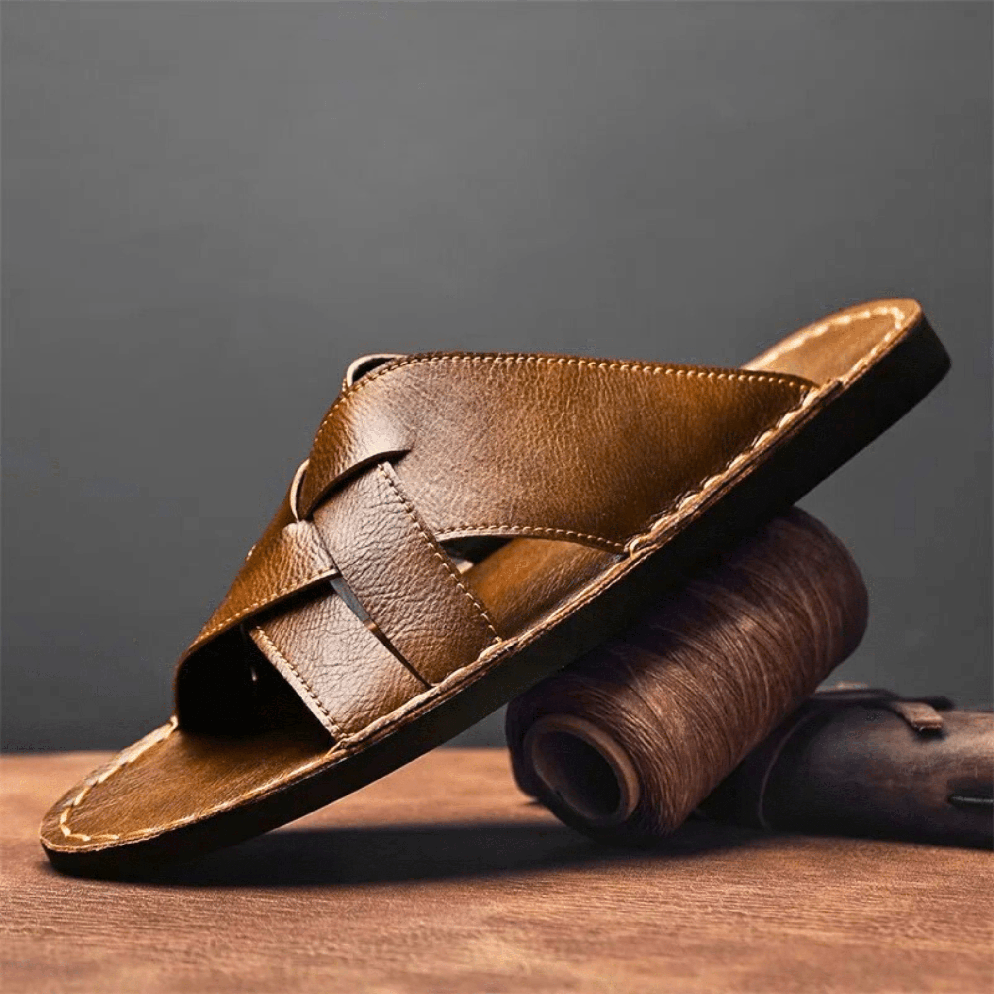 Genuine Leather Beach Slippers