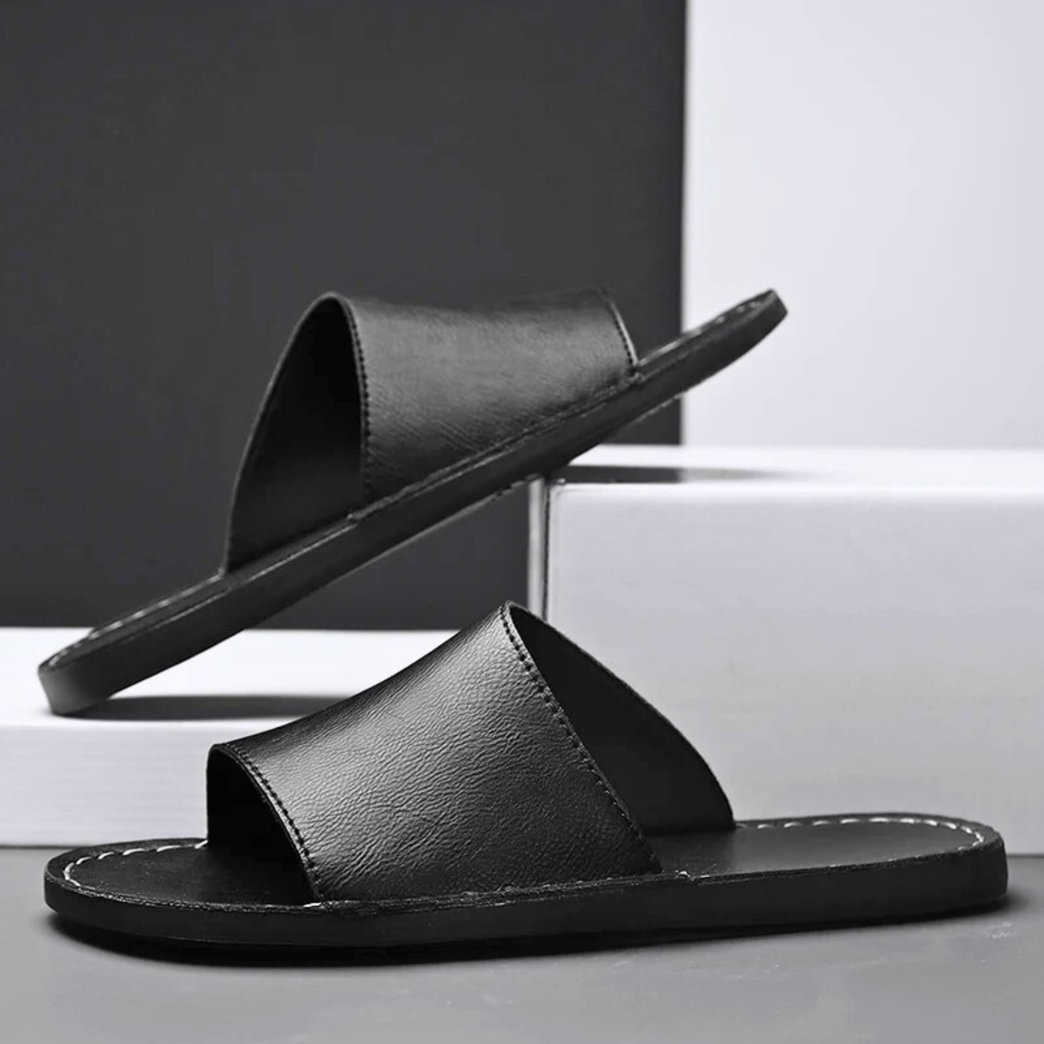 Genuine Leather Summer Slides