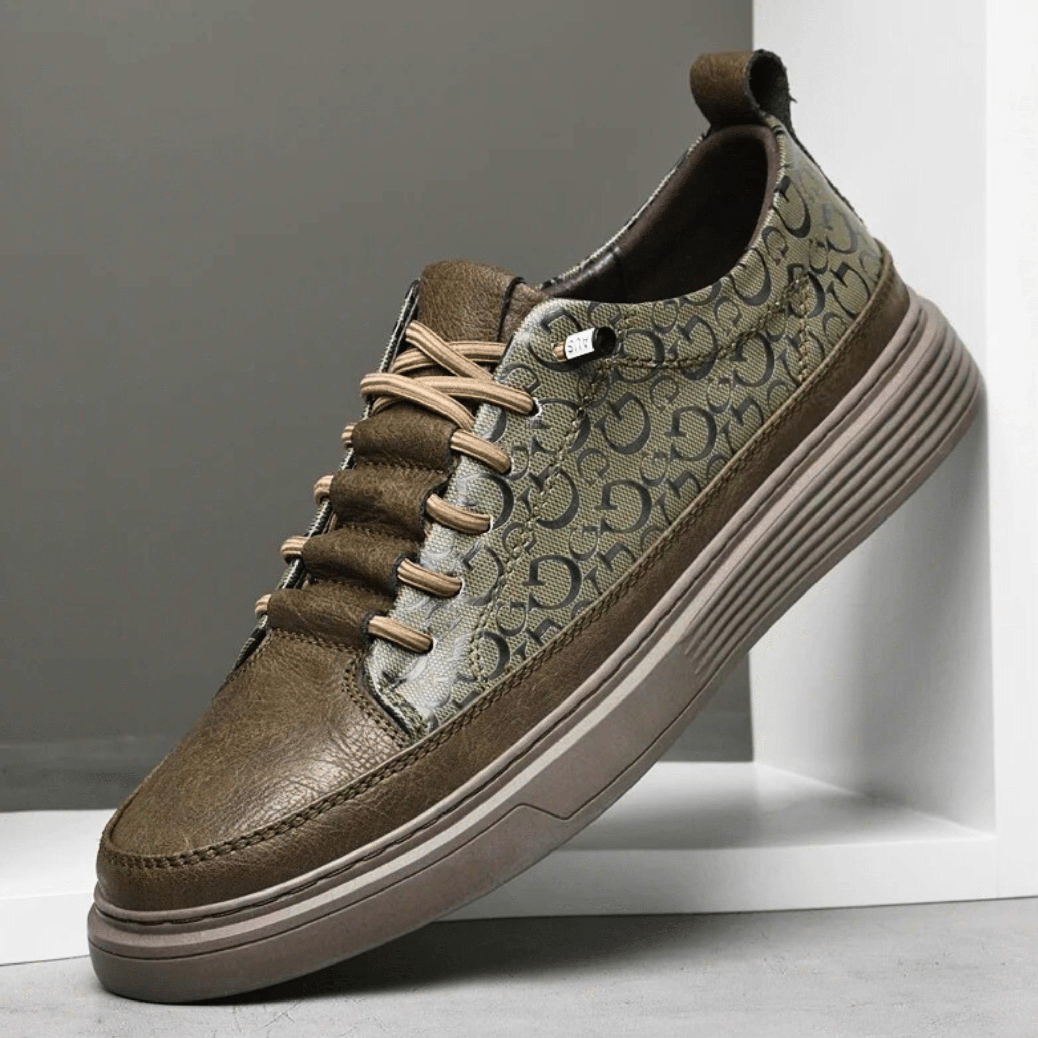 GritWalk Genuine Leather Sneakers