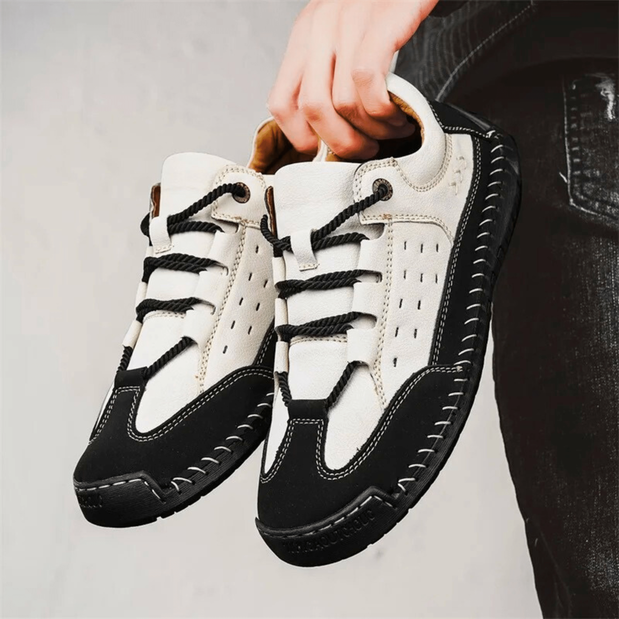 Hand-Stiched Leather Sneakers