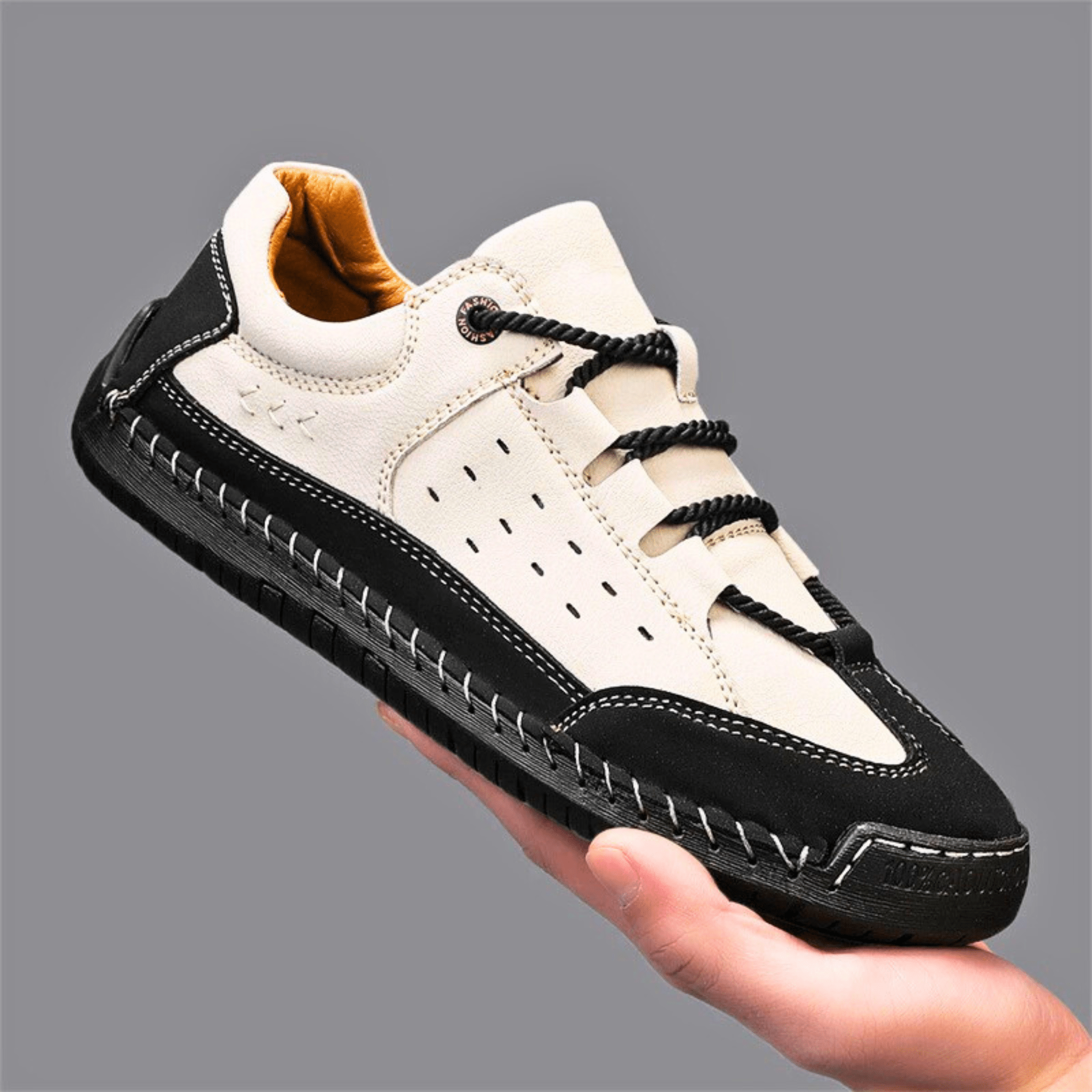 Hand-Stiched Leather Sneakers