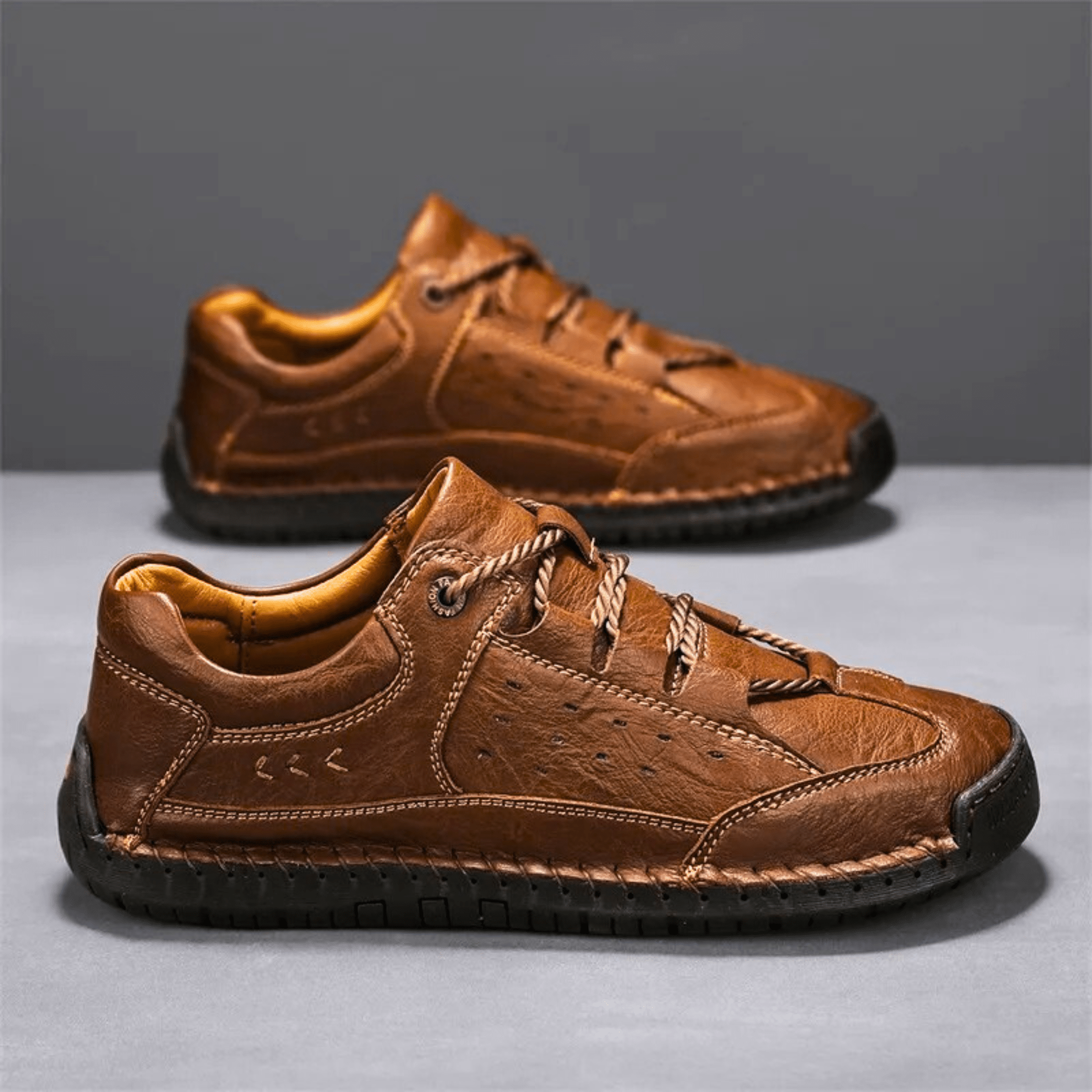 Hand-Stiched Leather Sneakers