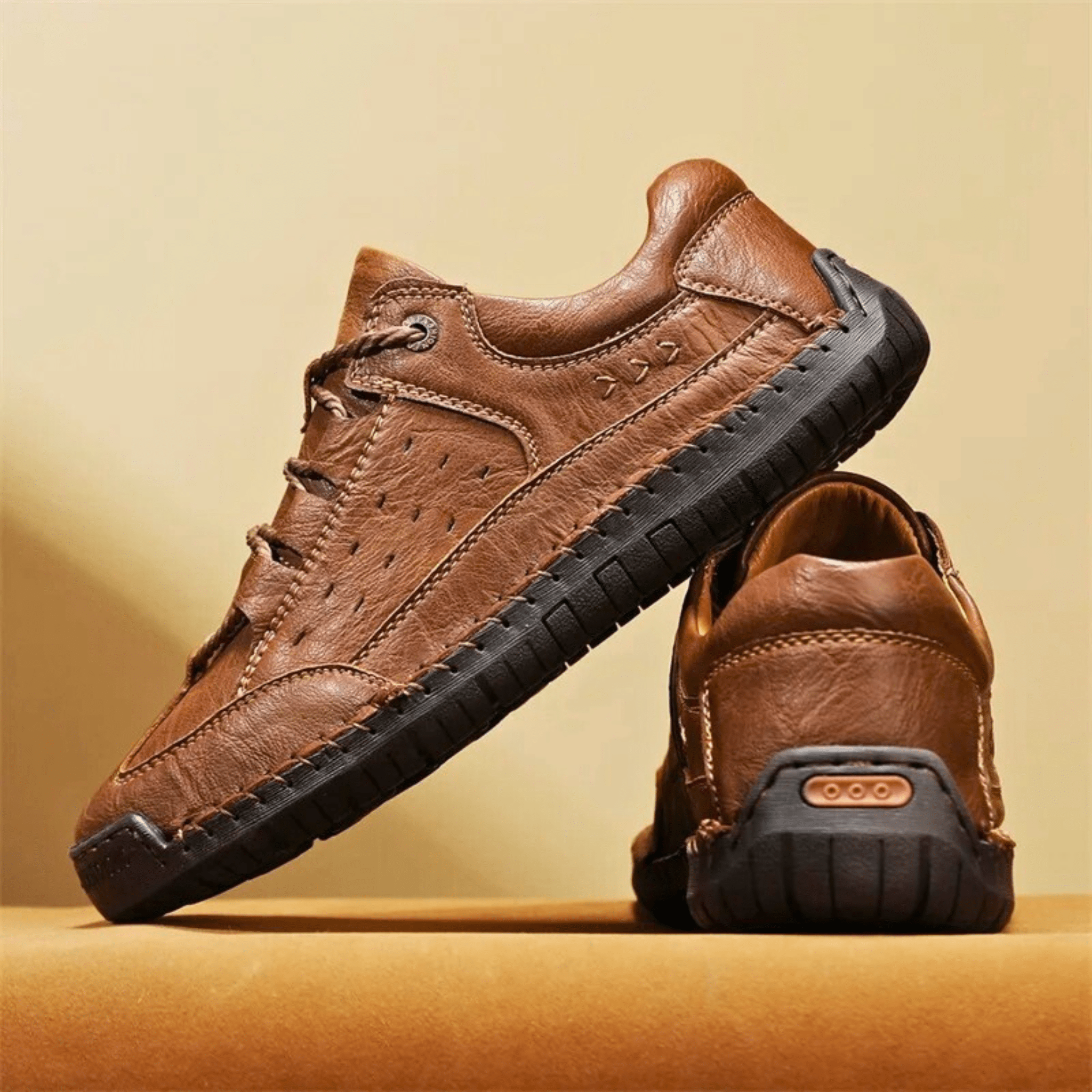 Hand-Stiched Leather Sneakers