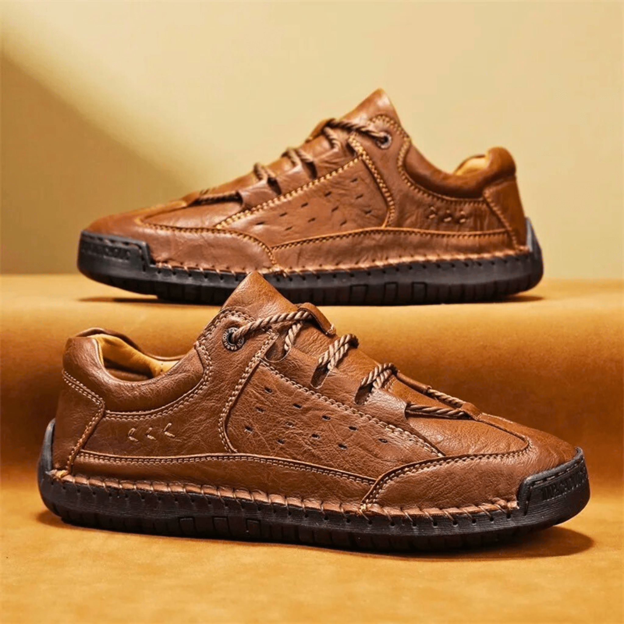 Hand-Stiched Leather Sneakers