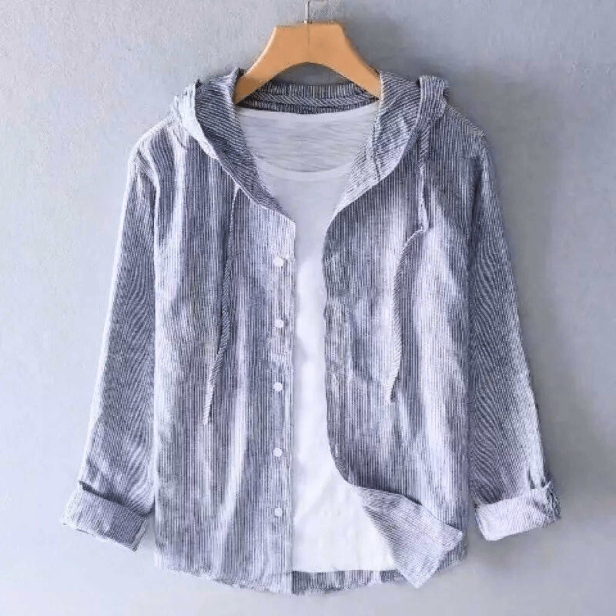 Horizon Linen Button Hoodie